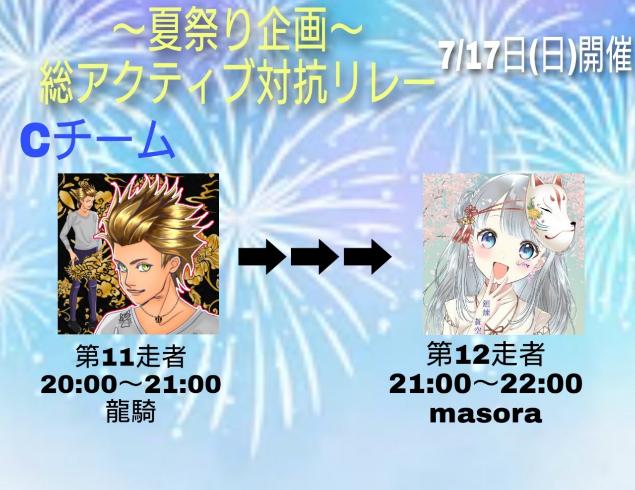 夏祭り対抗アクティブリレー第11走者