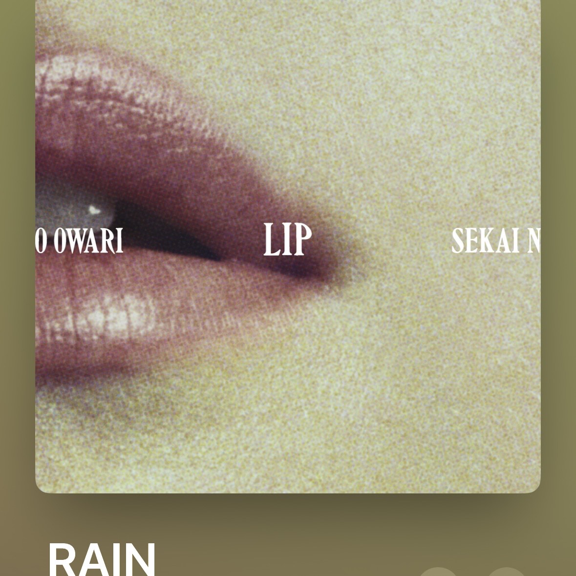 RAIN/SEKAINOOWARI