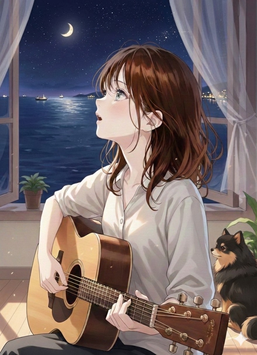 寝る前にギターとかウクレレとか🎸