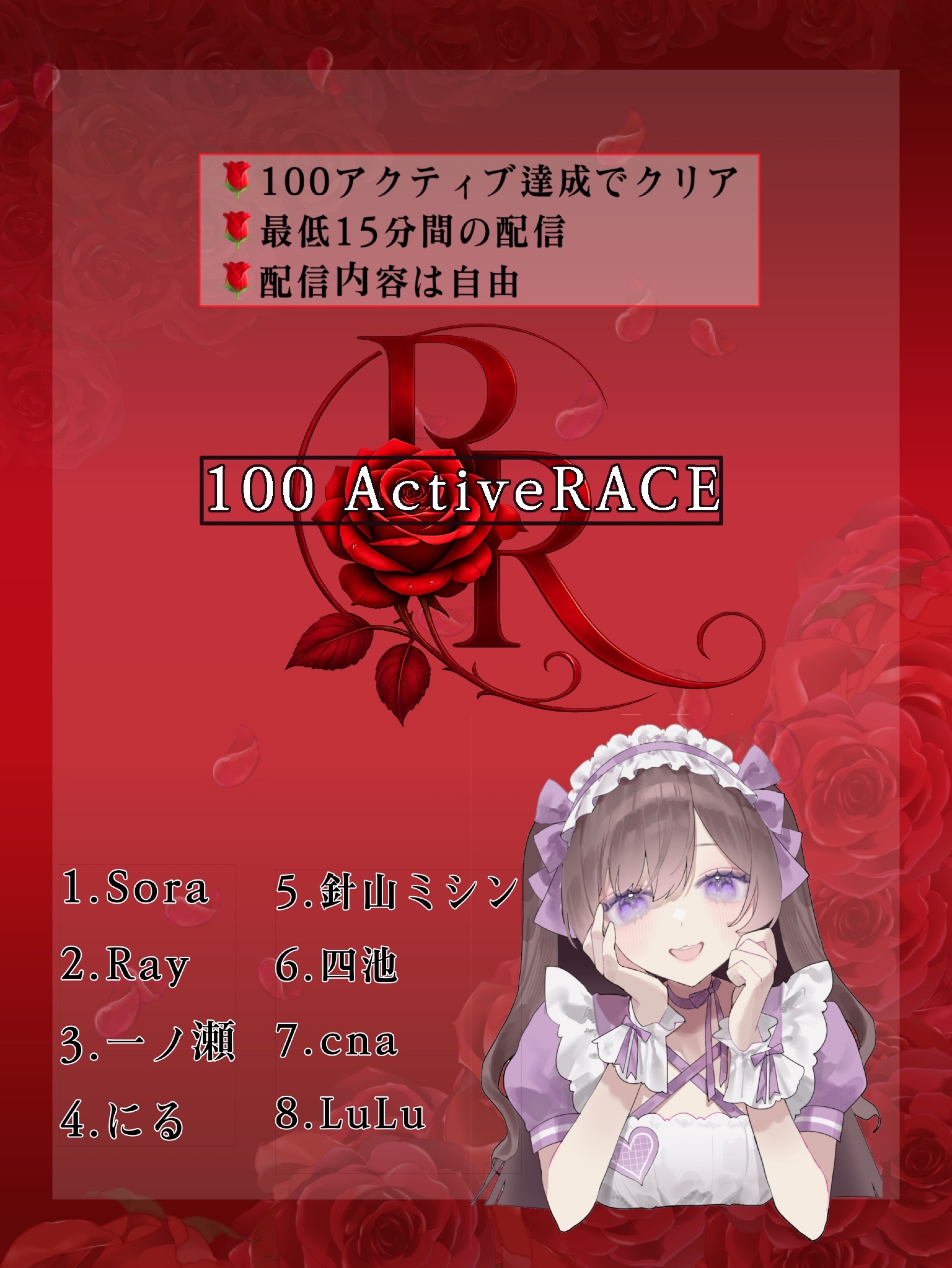 🌹100アクティブレース #Redros