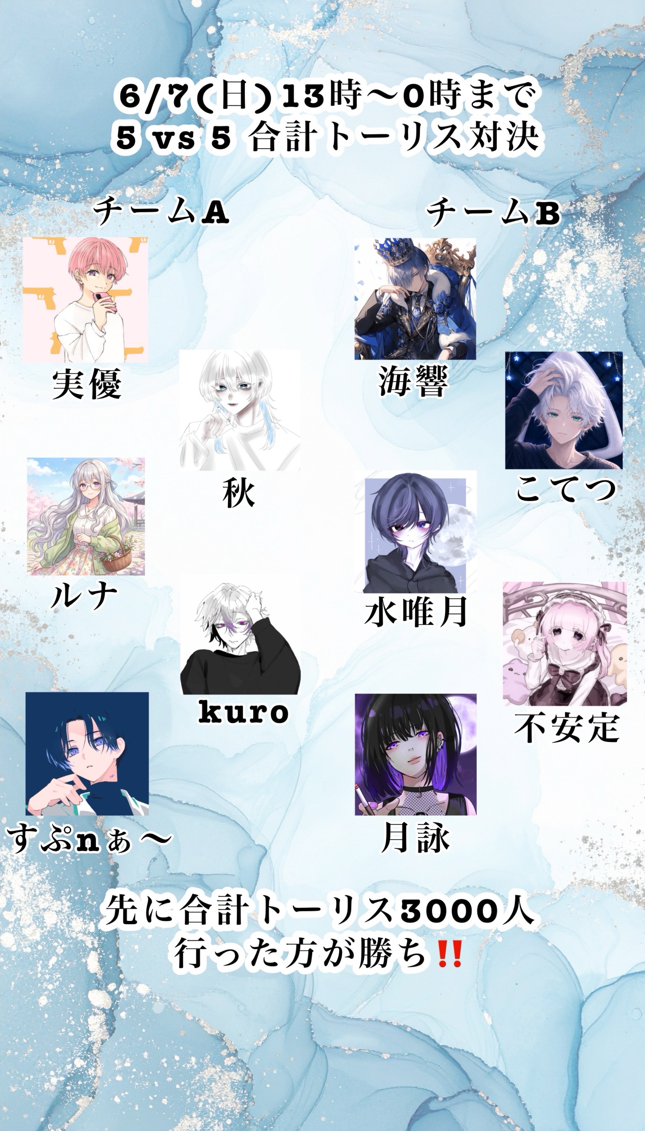 5vs5 合計トーリス対決‼️
