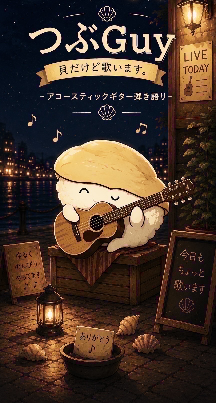 貝アコギ弾き語り貝