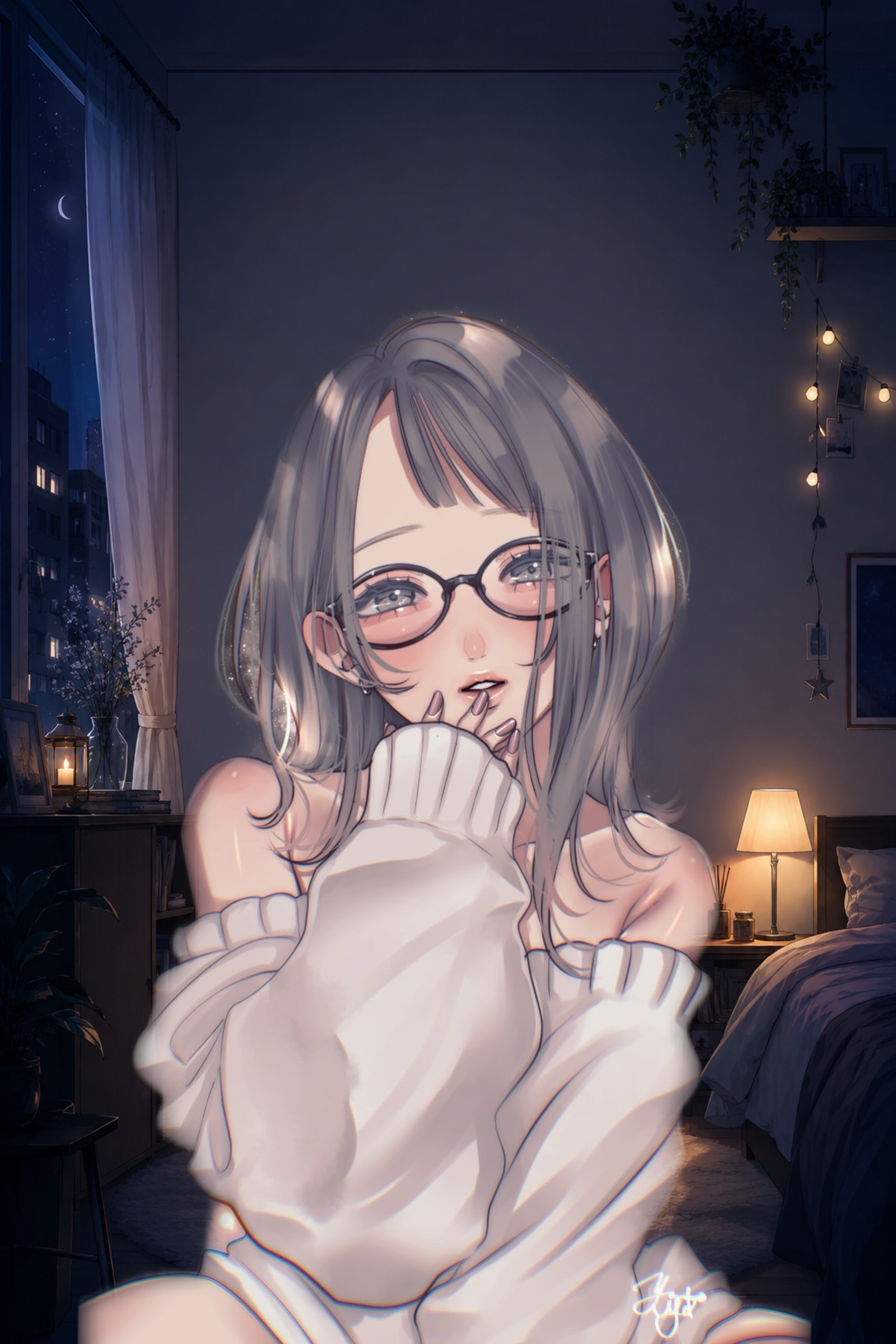 おやすみ前に ☪︎*｡꙳