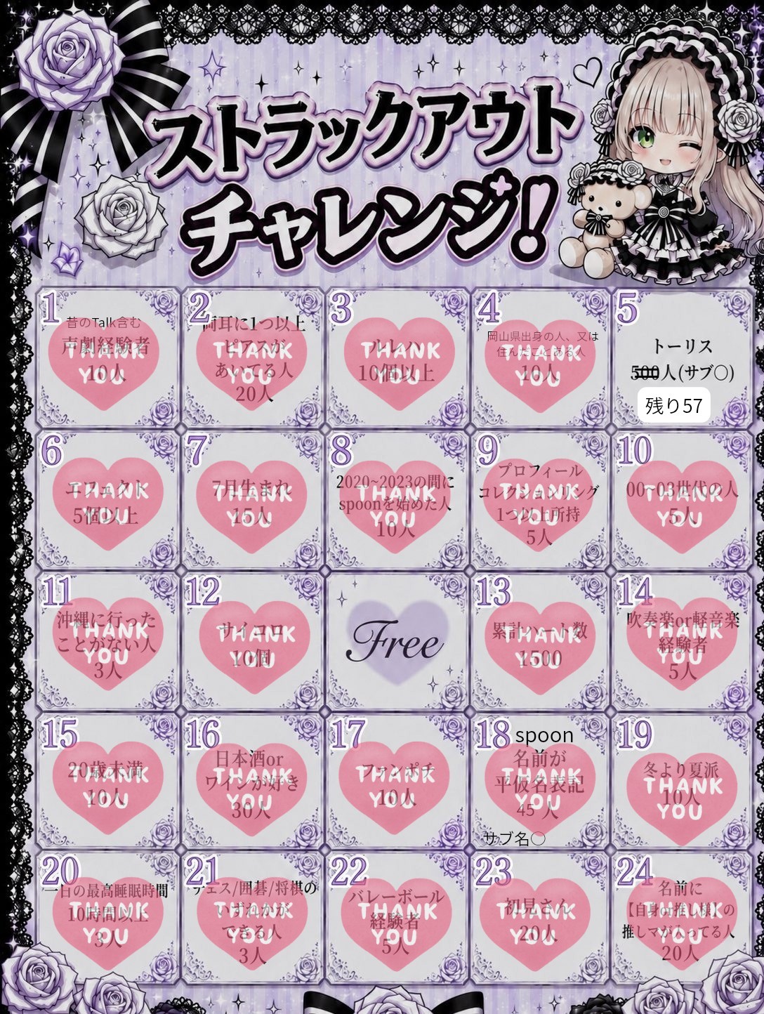 残り57‼️トーリスください‼️