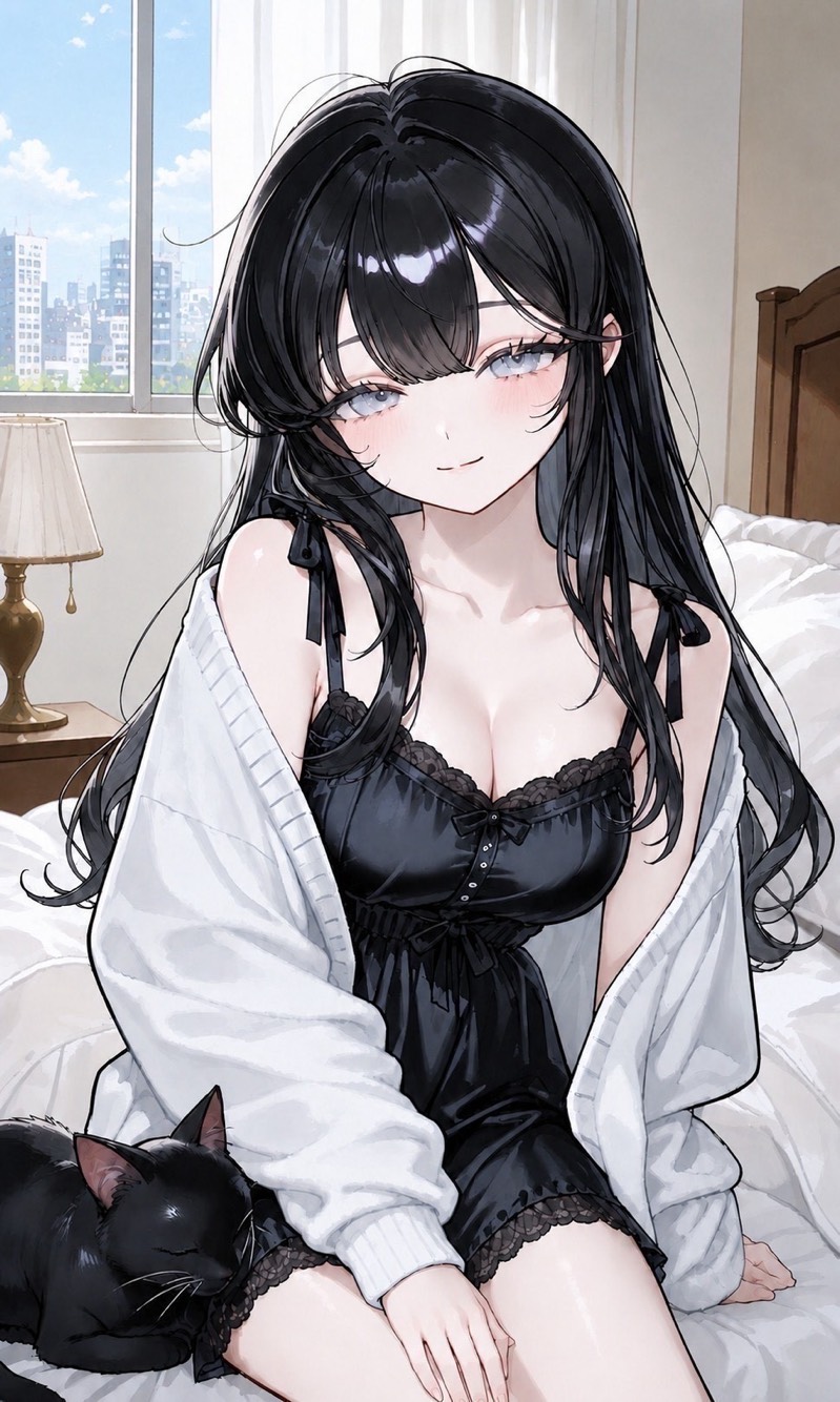 初潜寝⭕️寝起き💤覗きにおいで🐈‍⬛