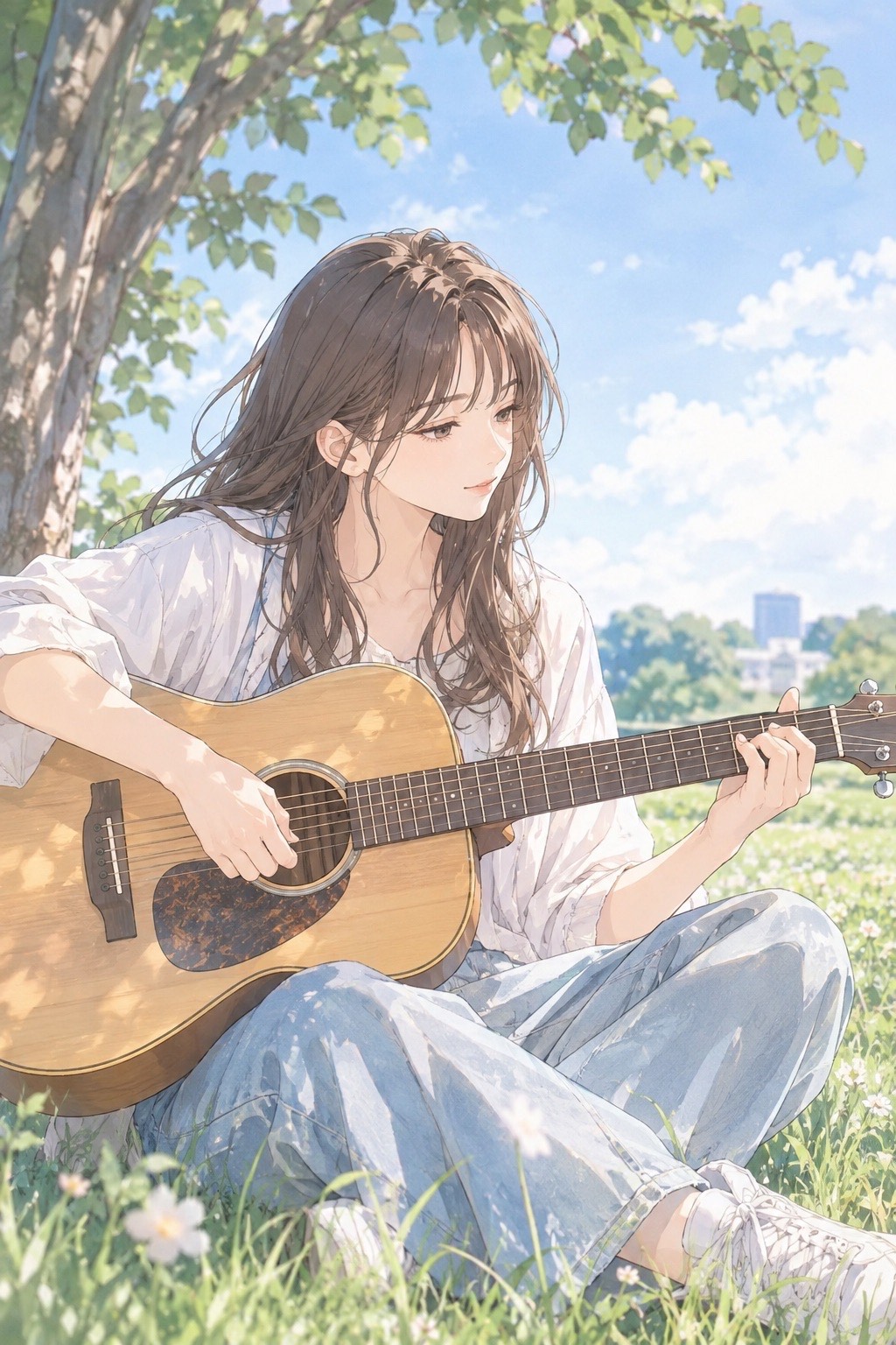 久しぶりの朝ギター