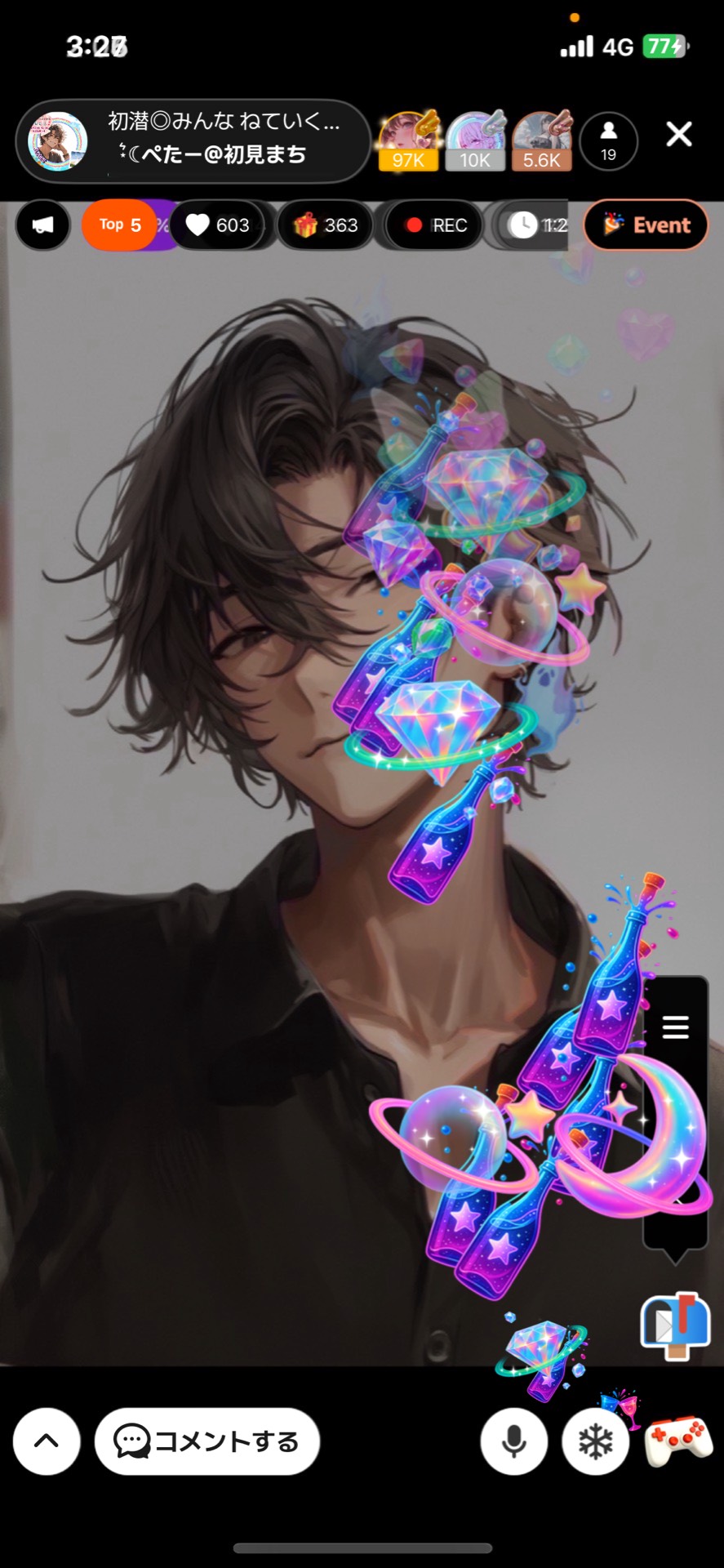 初潜◎みんな ねていくワク✨️