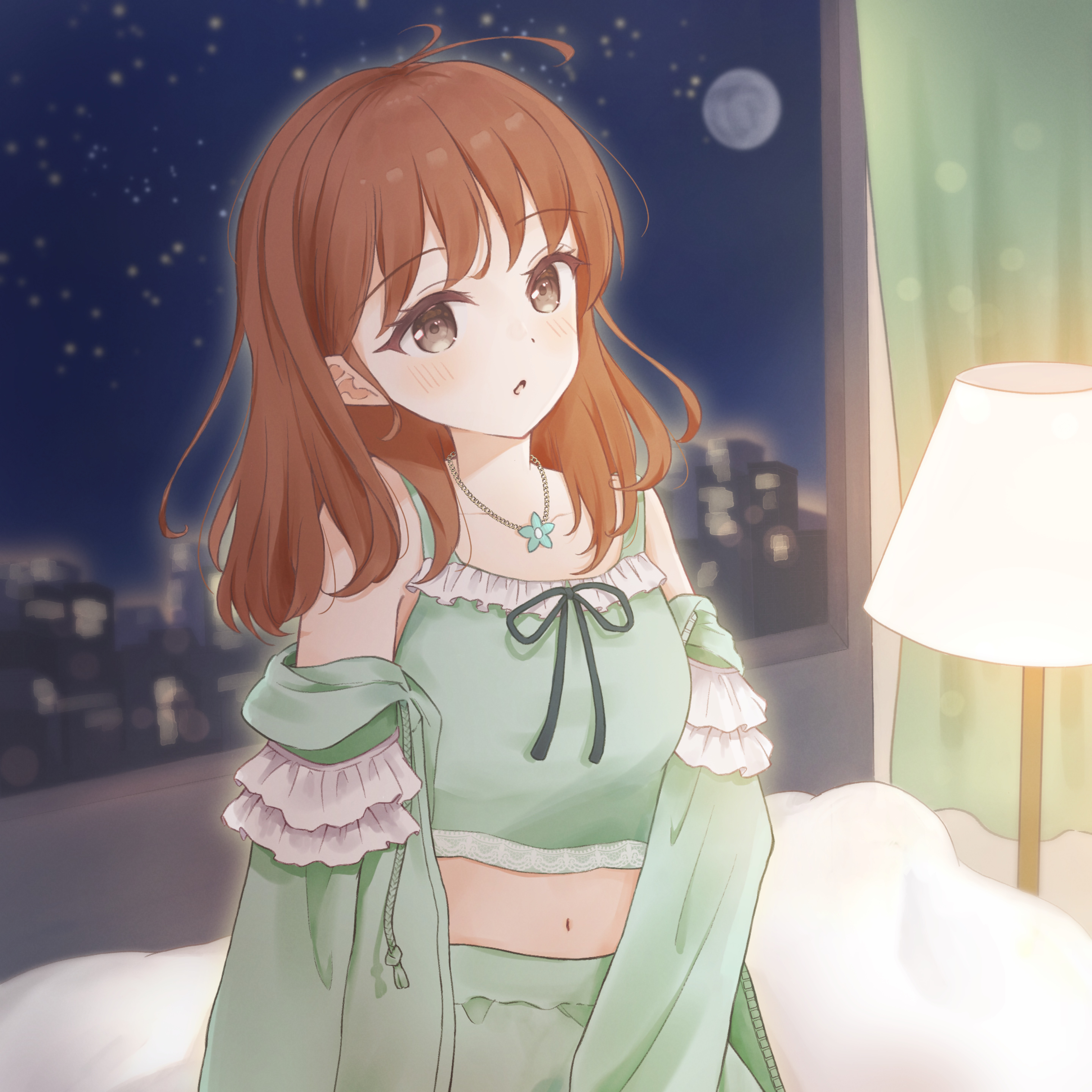 夜ですね💚おつるん