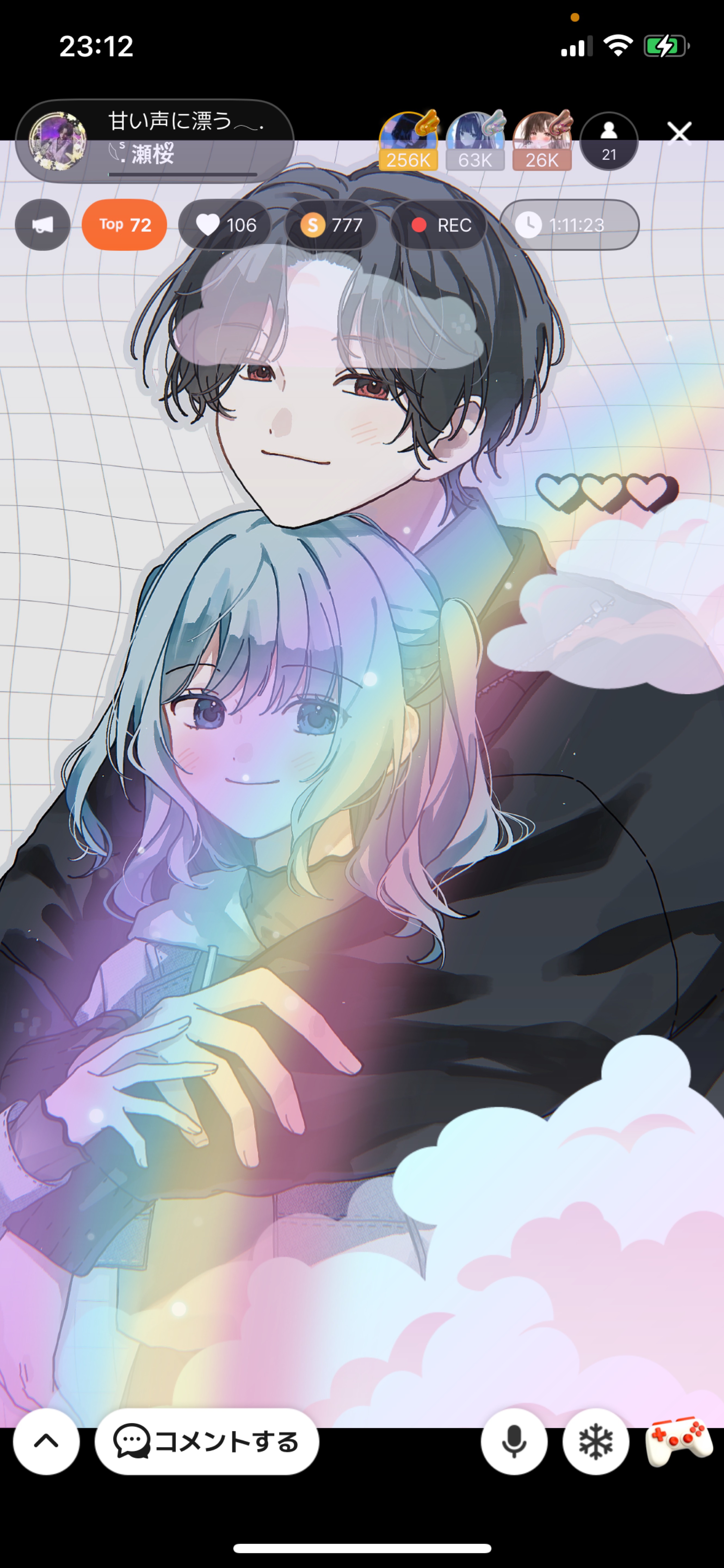 甘い声に漂う𓂃.