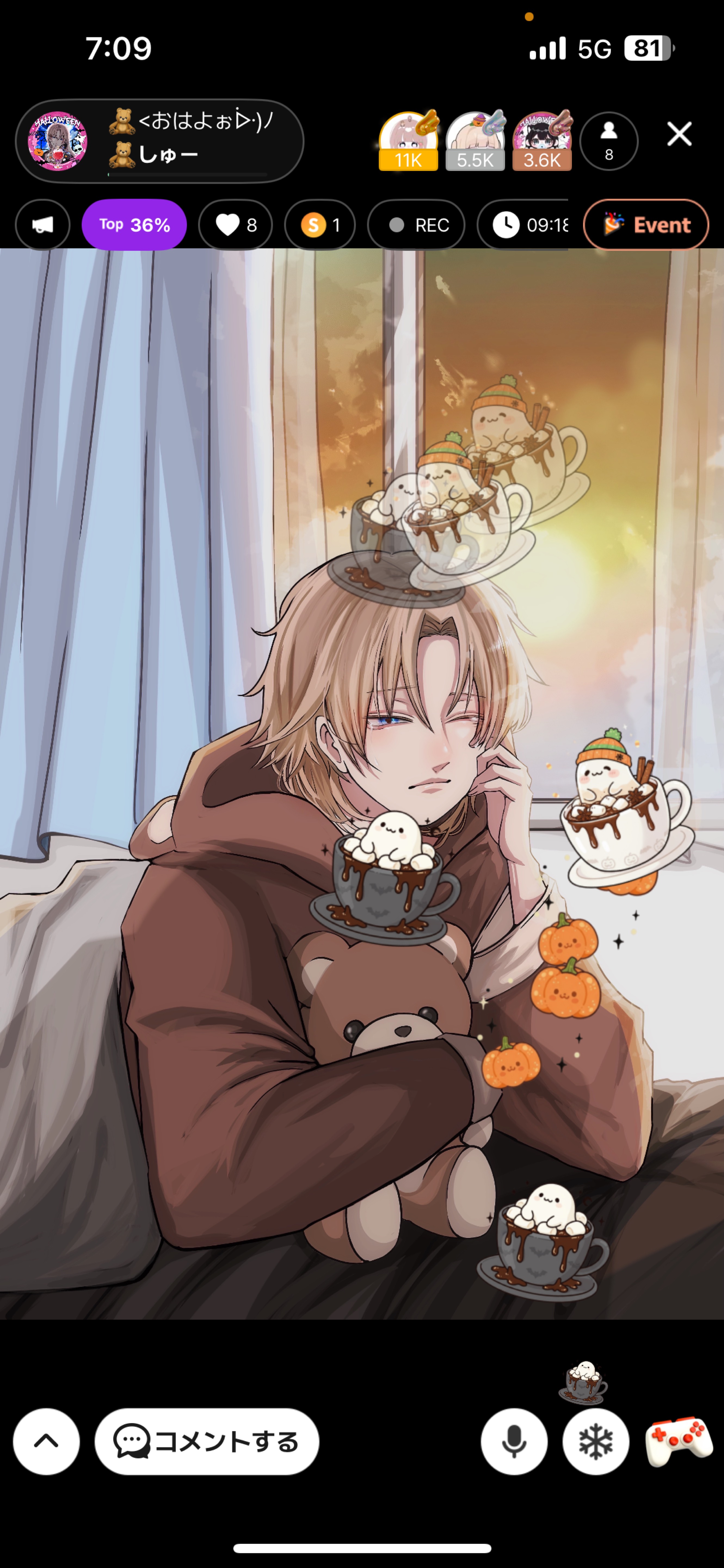 🧸<おはよぉᐕ)ノ