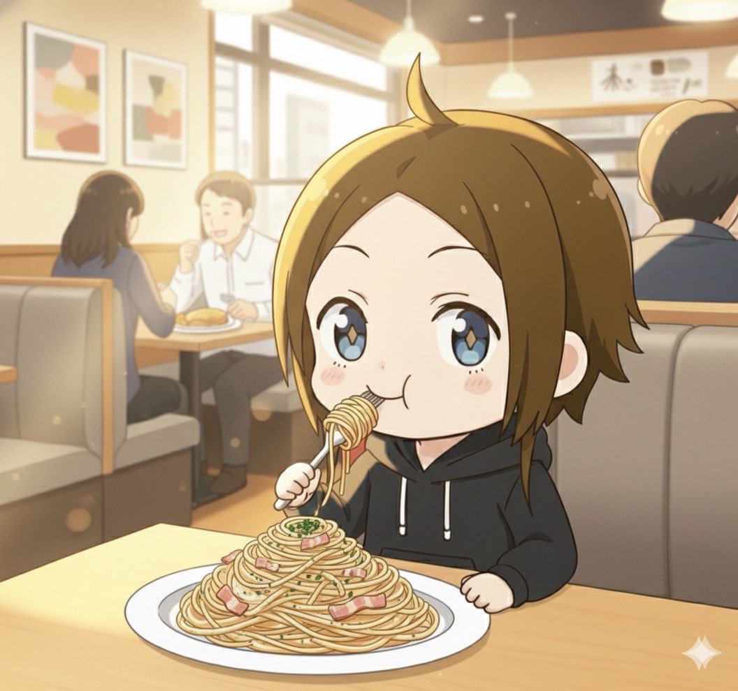 DJちゃたはランチ中