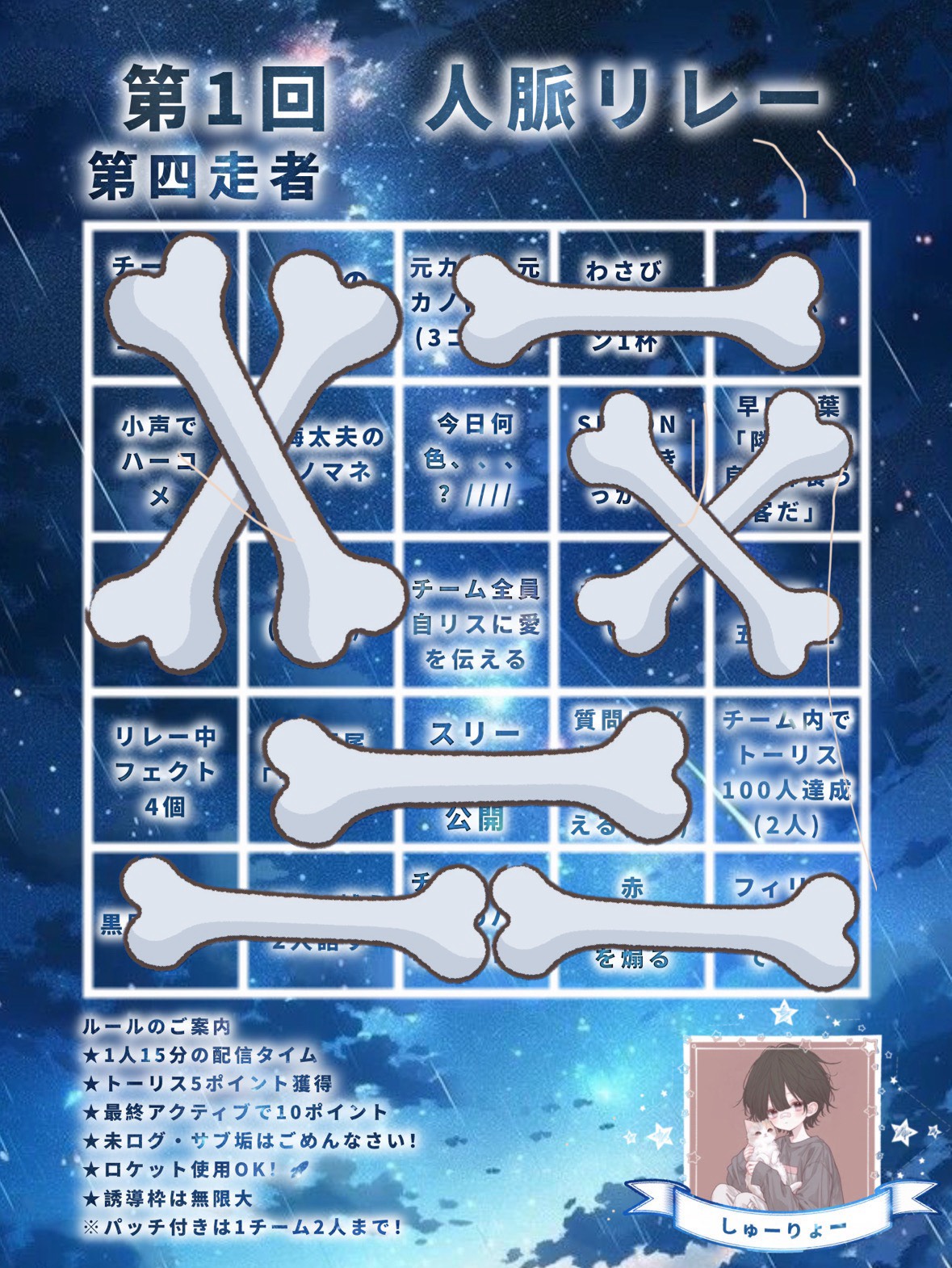 人脈ﾘﾚｰ 癒花チーム 第4走者！！