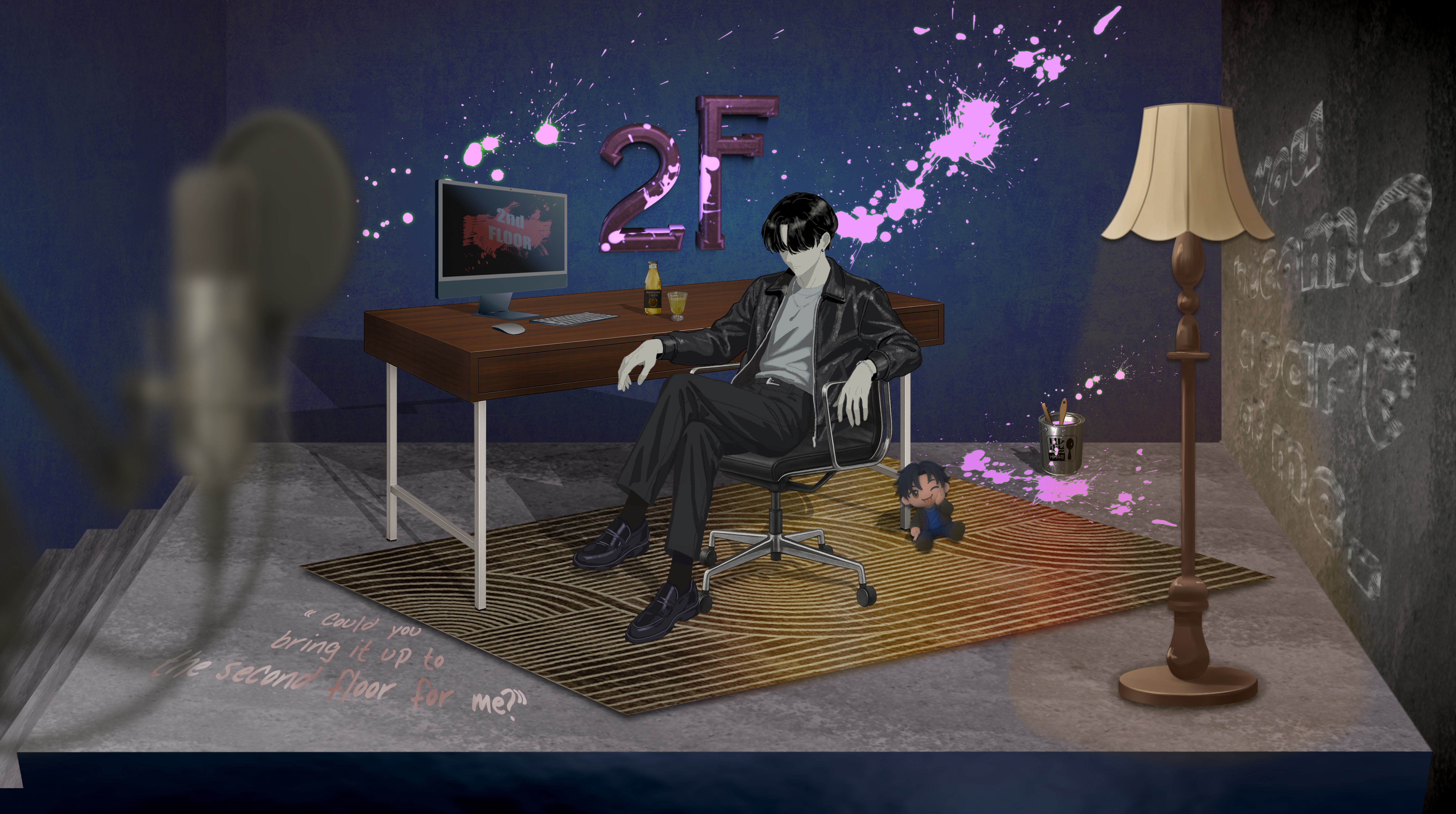 洗濯機と俺の舌が回る枠　無機材