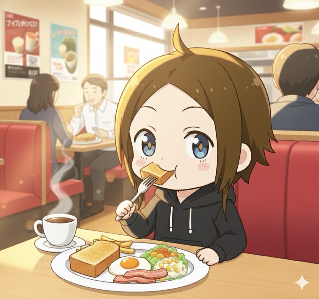 DJちゃたはランチ中