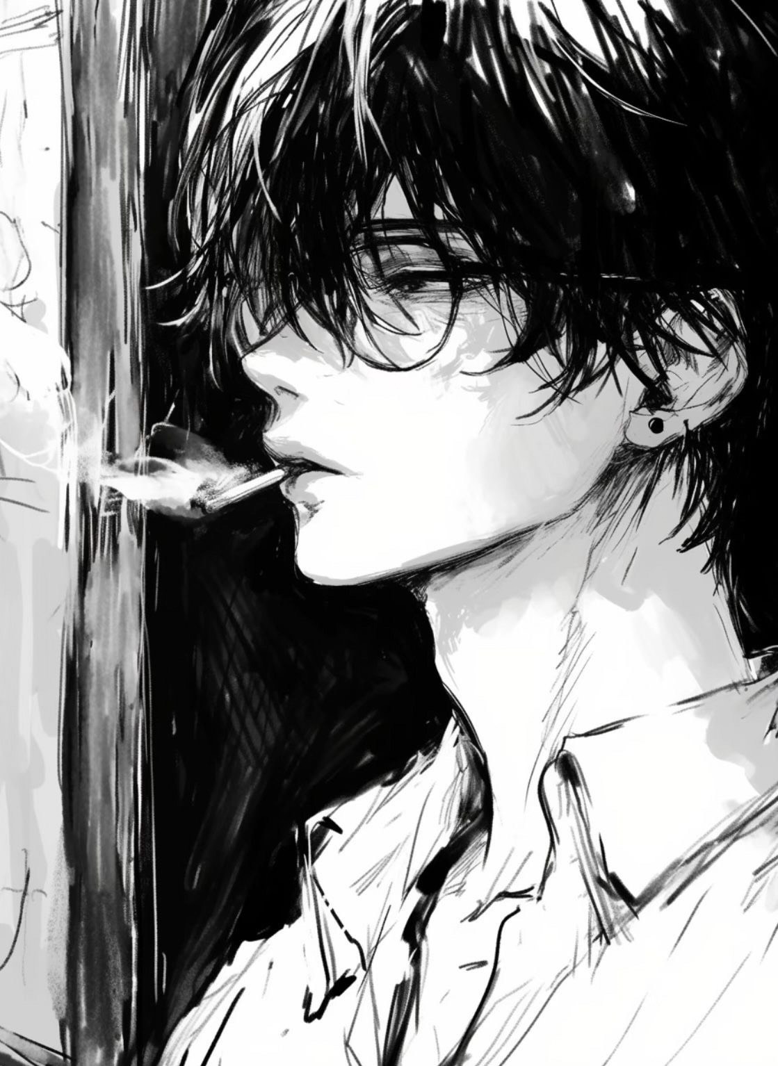社不の喫煙所🚬　親友が隣おるで(女)