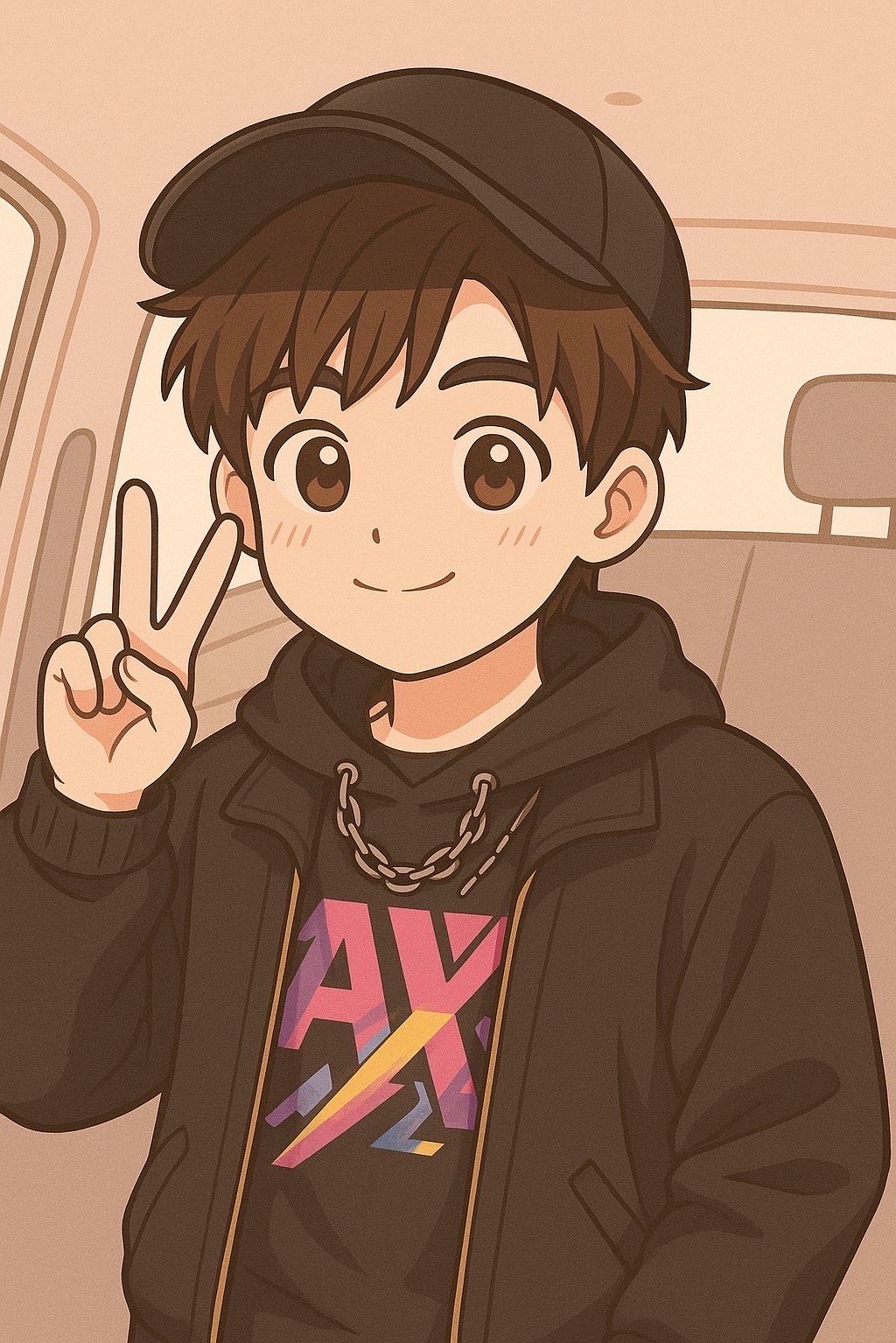 休憩所。風邪鼻声おにいさんと一緒に休憩。