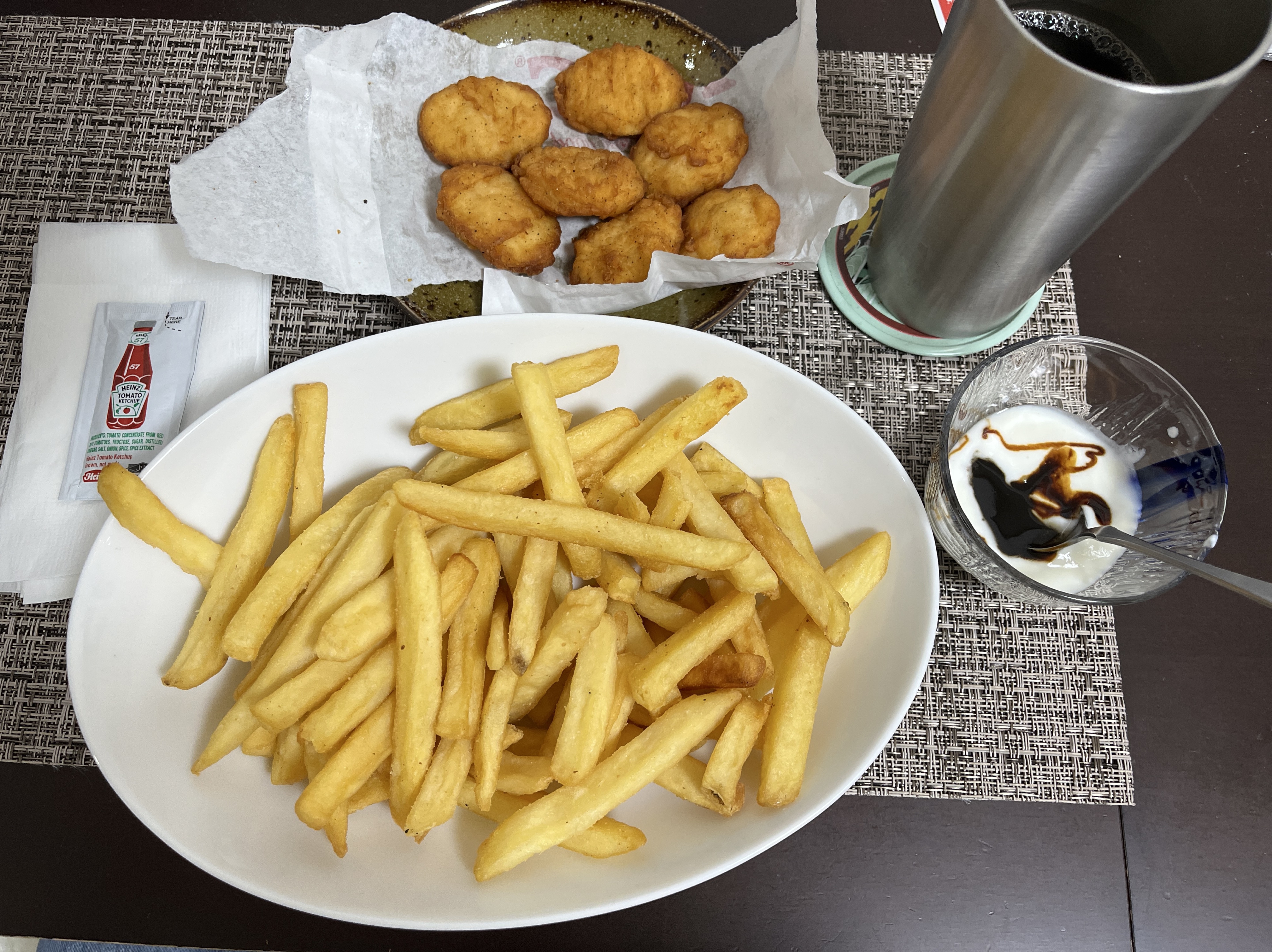 洗濯物干して、朝ご飯食べる！