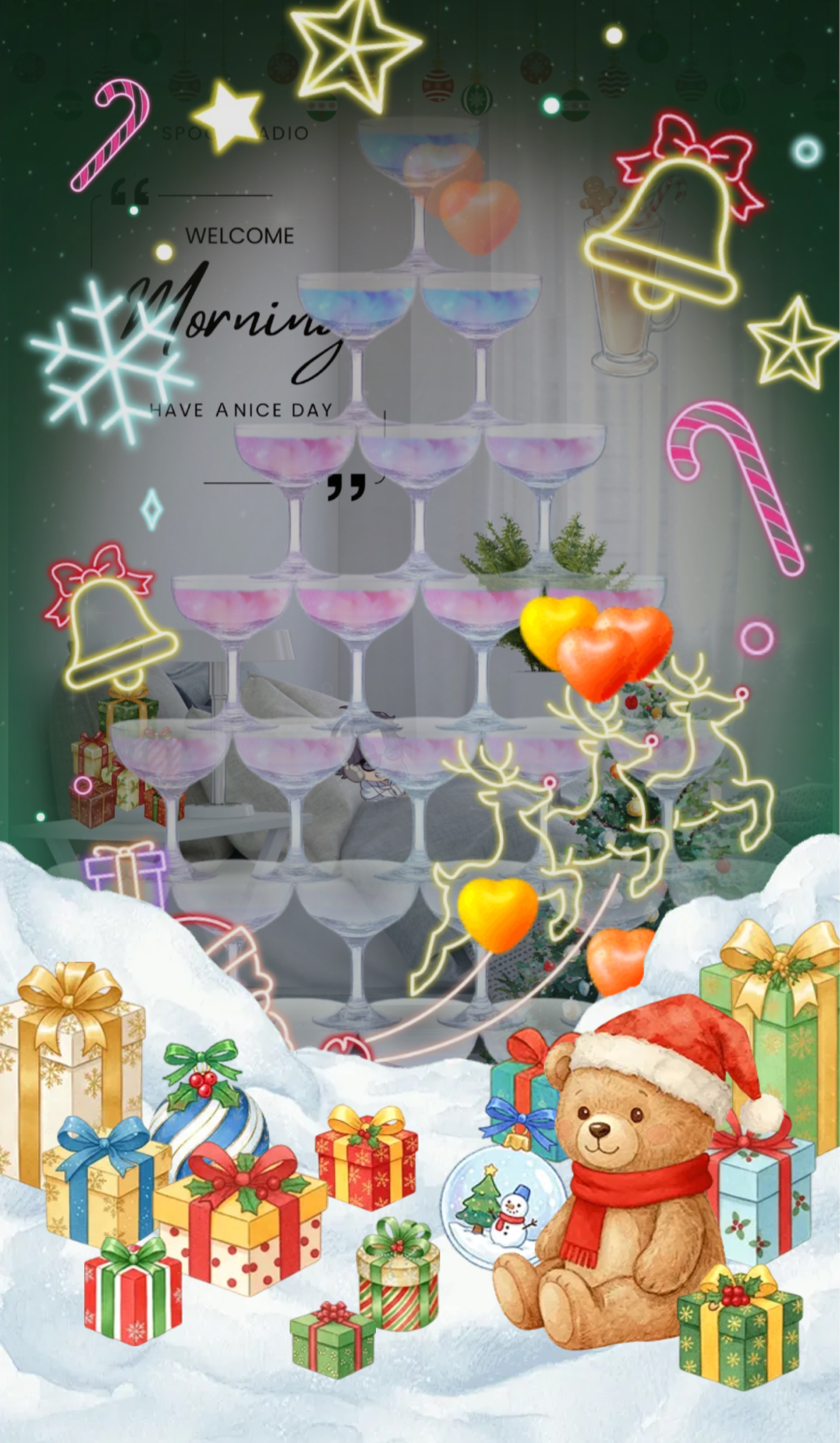 クリスマス朝ベッド枠🛌