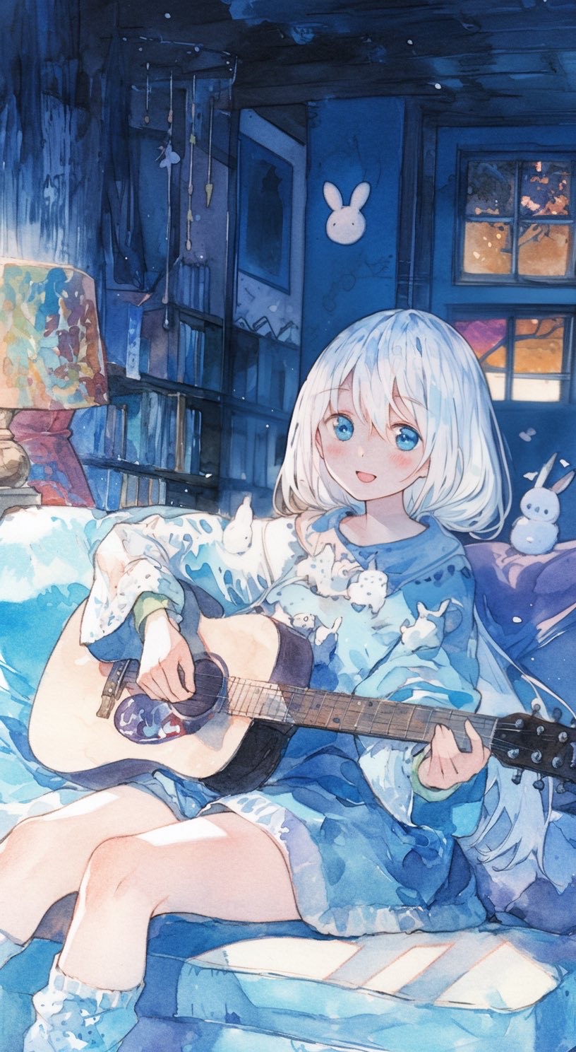 【初寝潜○】今日もギター練習