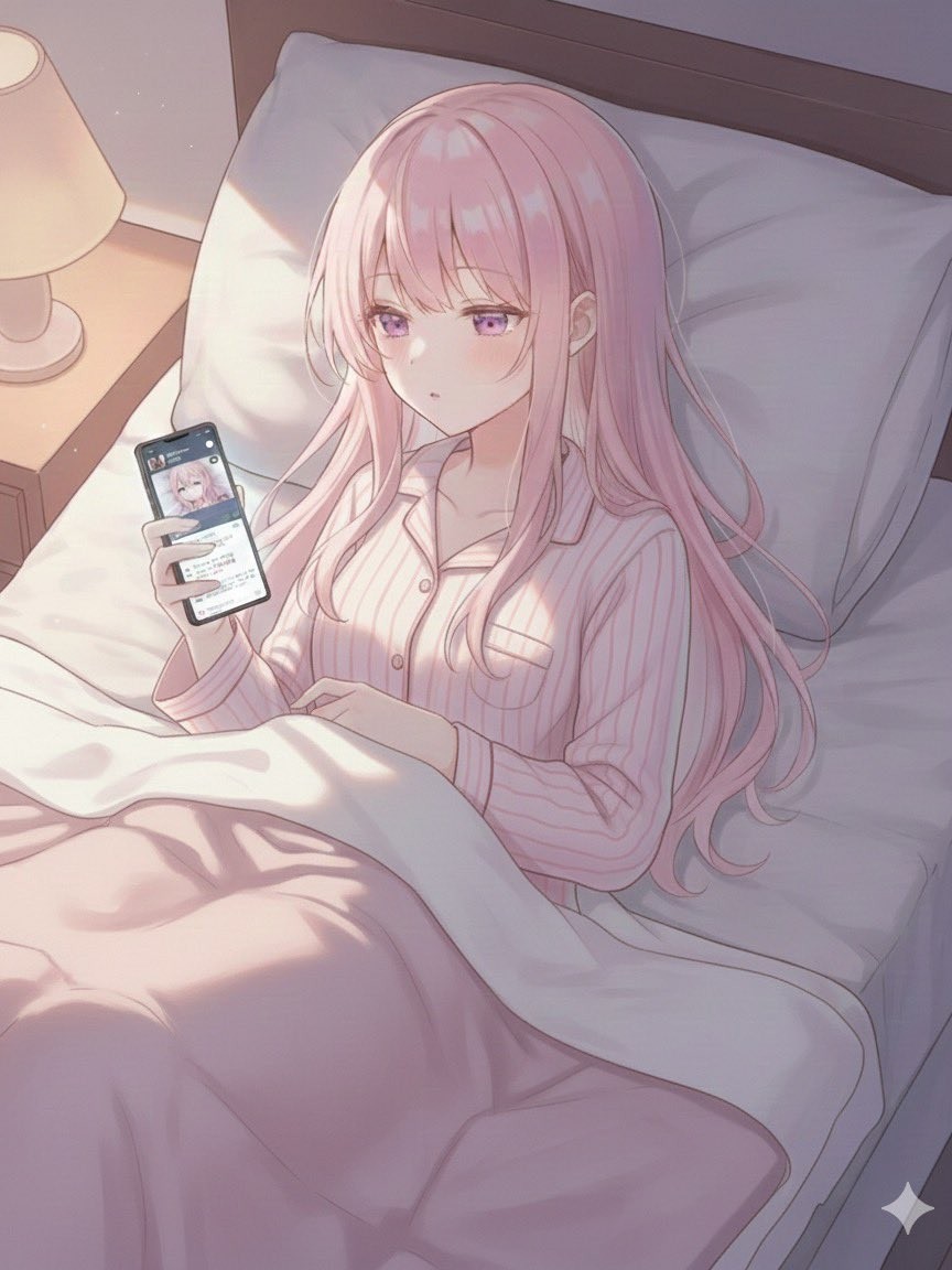 寝落ちしにおいで🩷 ̖́-