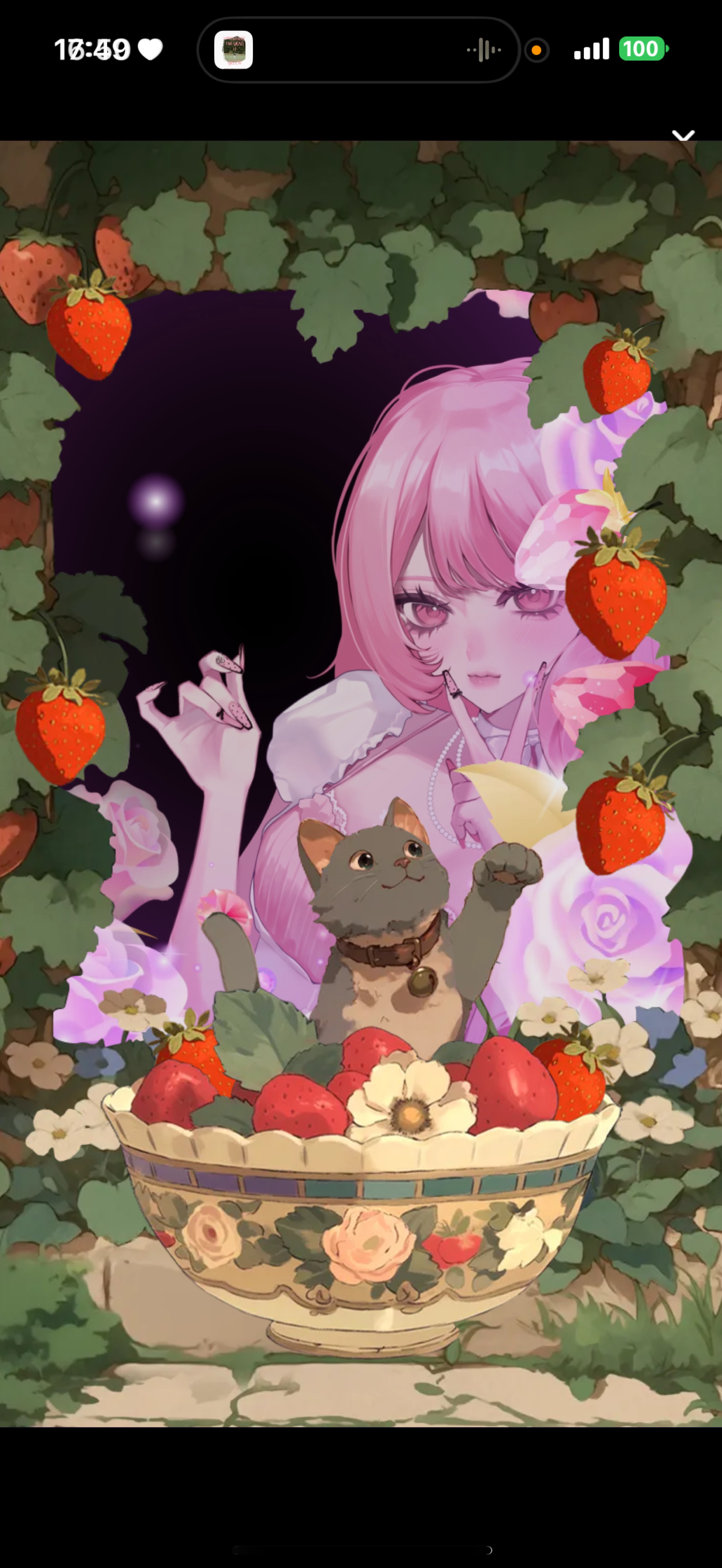 メイクしながら