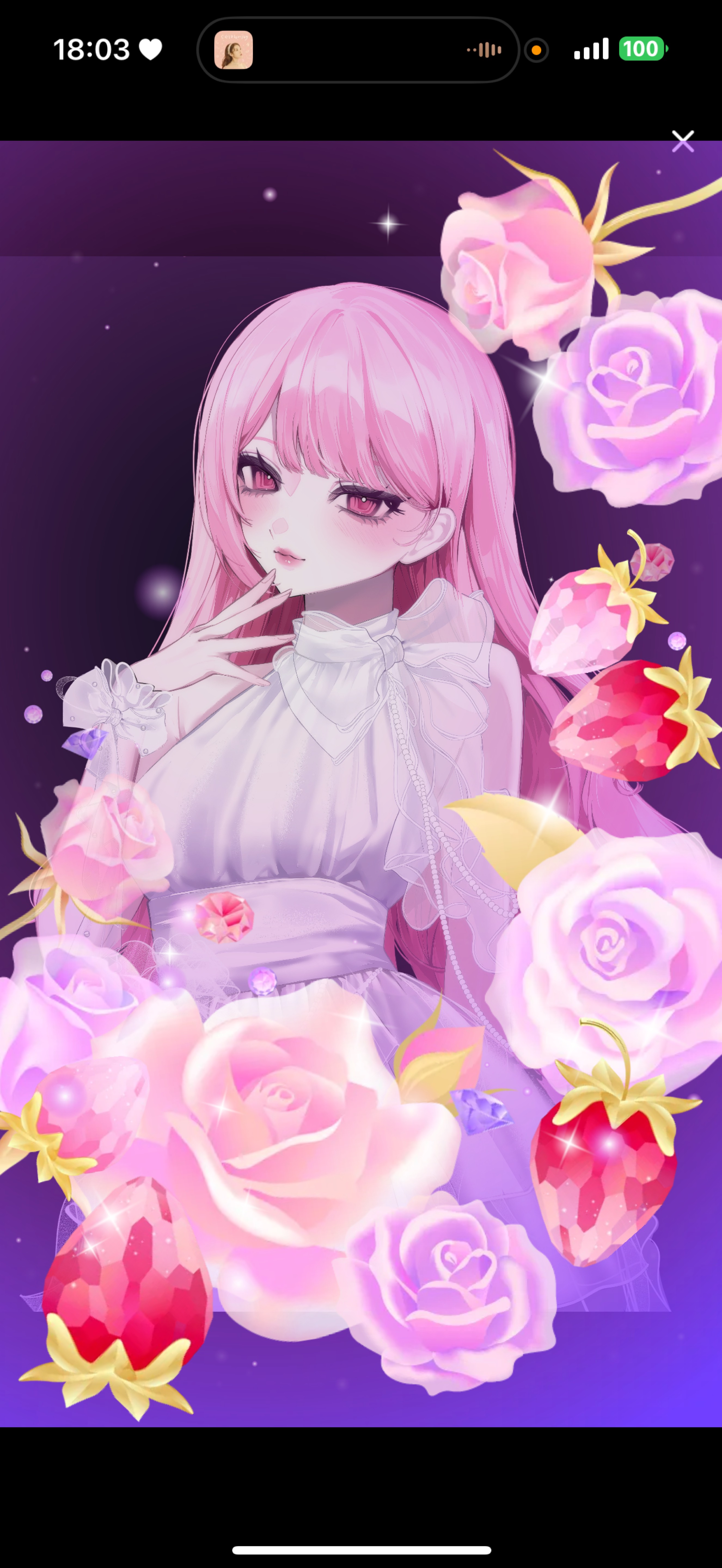 メイクしながら