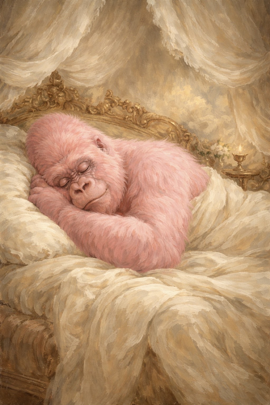 ゴリラと添い寝