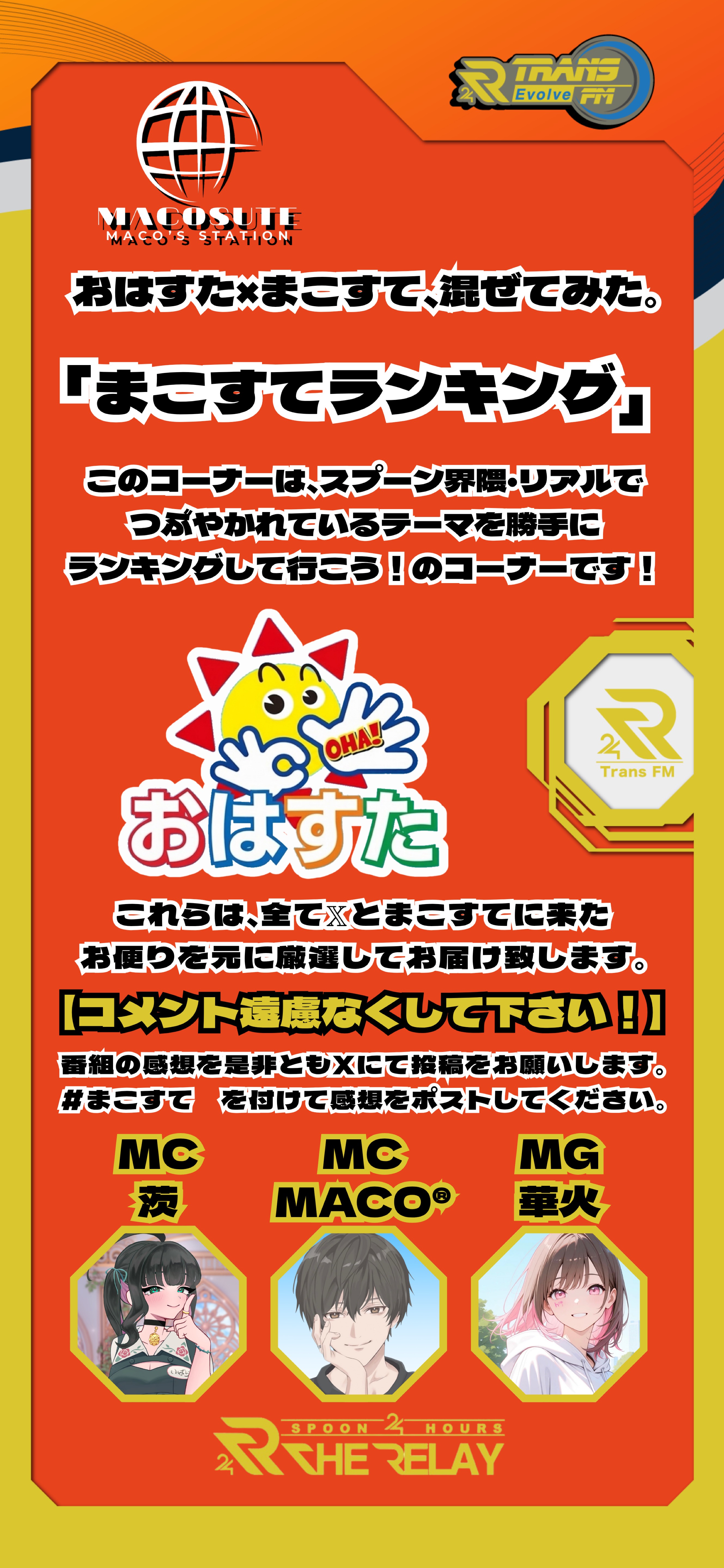 「おはすた×まこすて、混ぜてみた。」