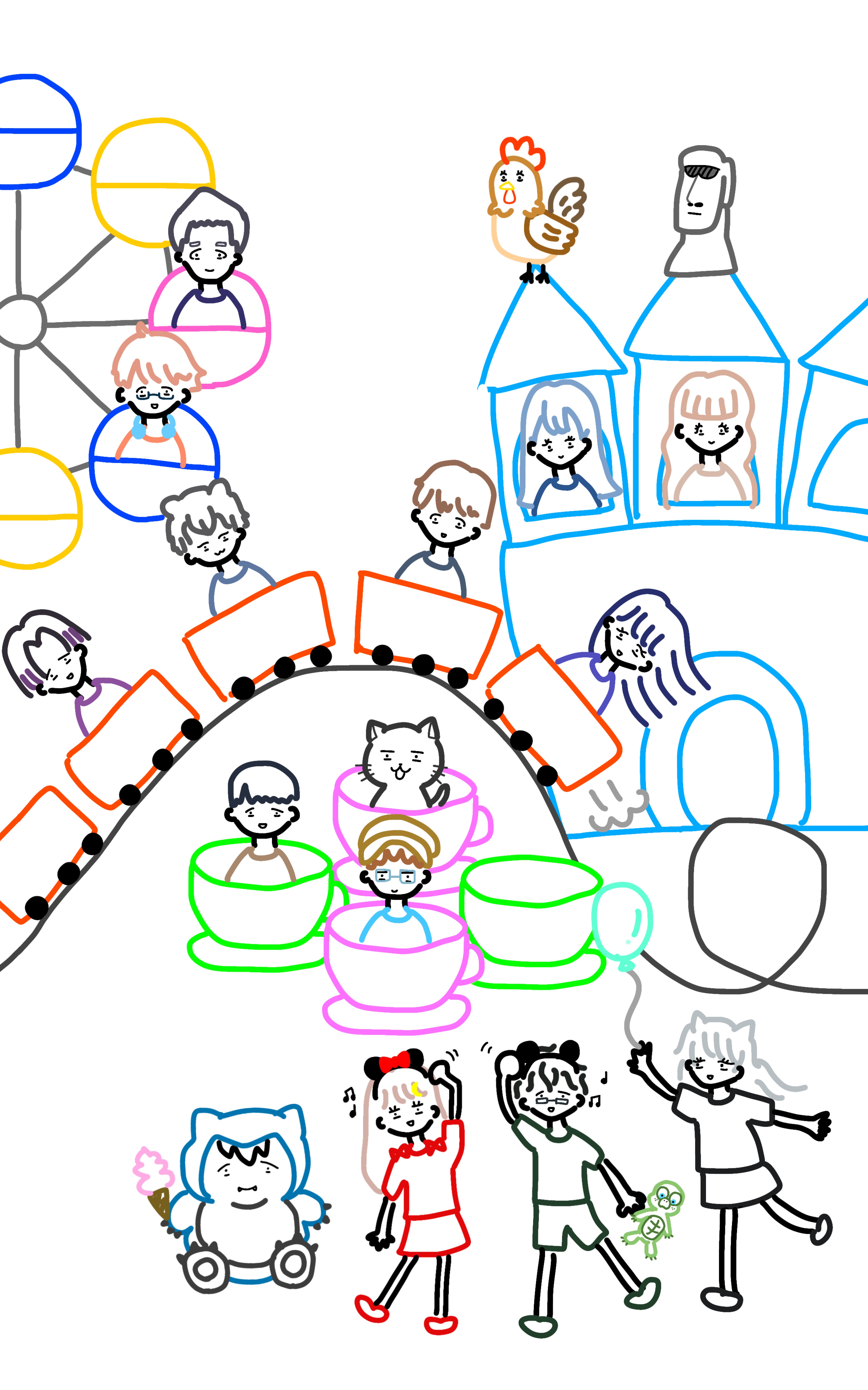 朝はここ！みんないらっしゃい！