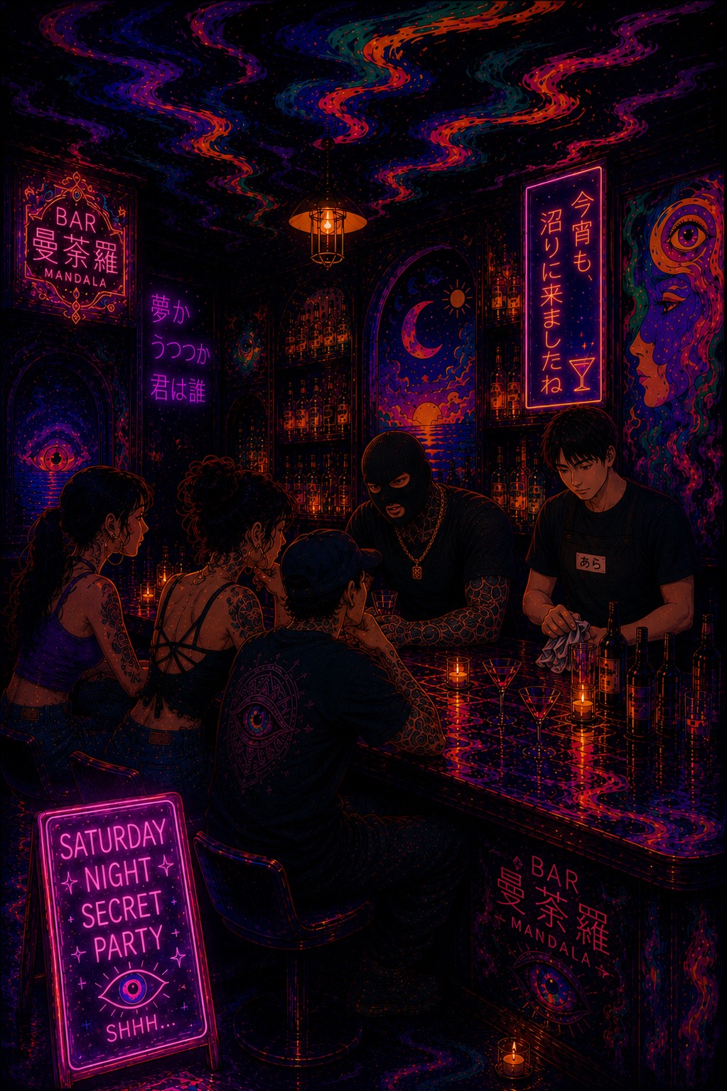 深夜の裏路地-BAR曼荼羅オープン