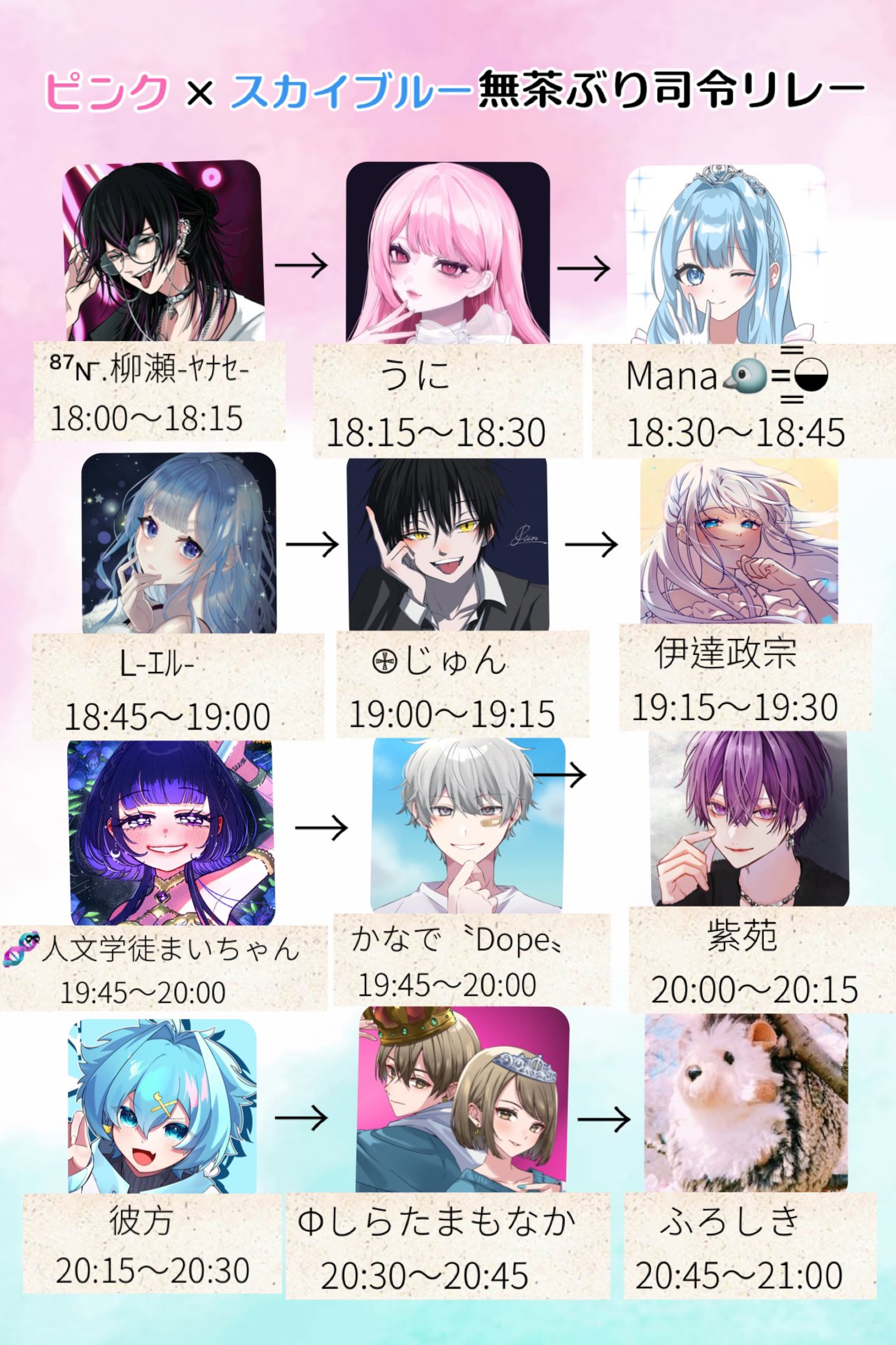 🧊🩷無茶ぶり合同リレー