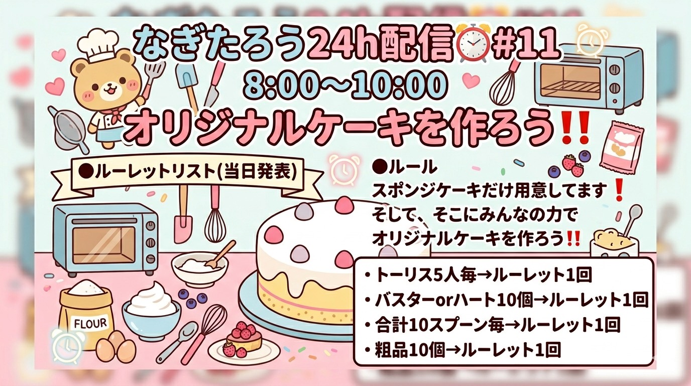 24h#11 オリジナルケーキを作ろう‼
