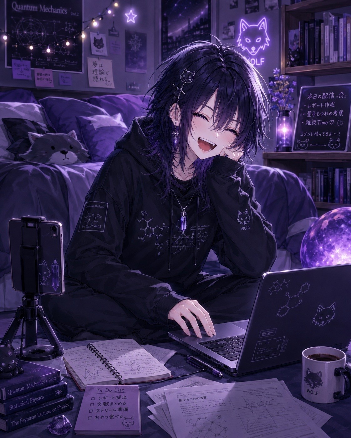 テスト勉強しよるよ！