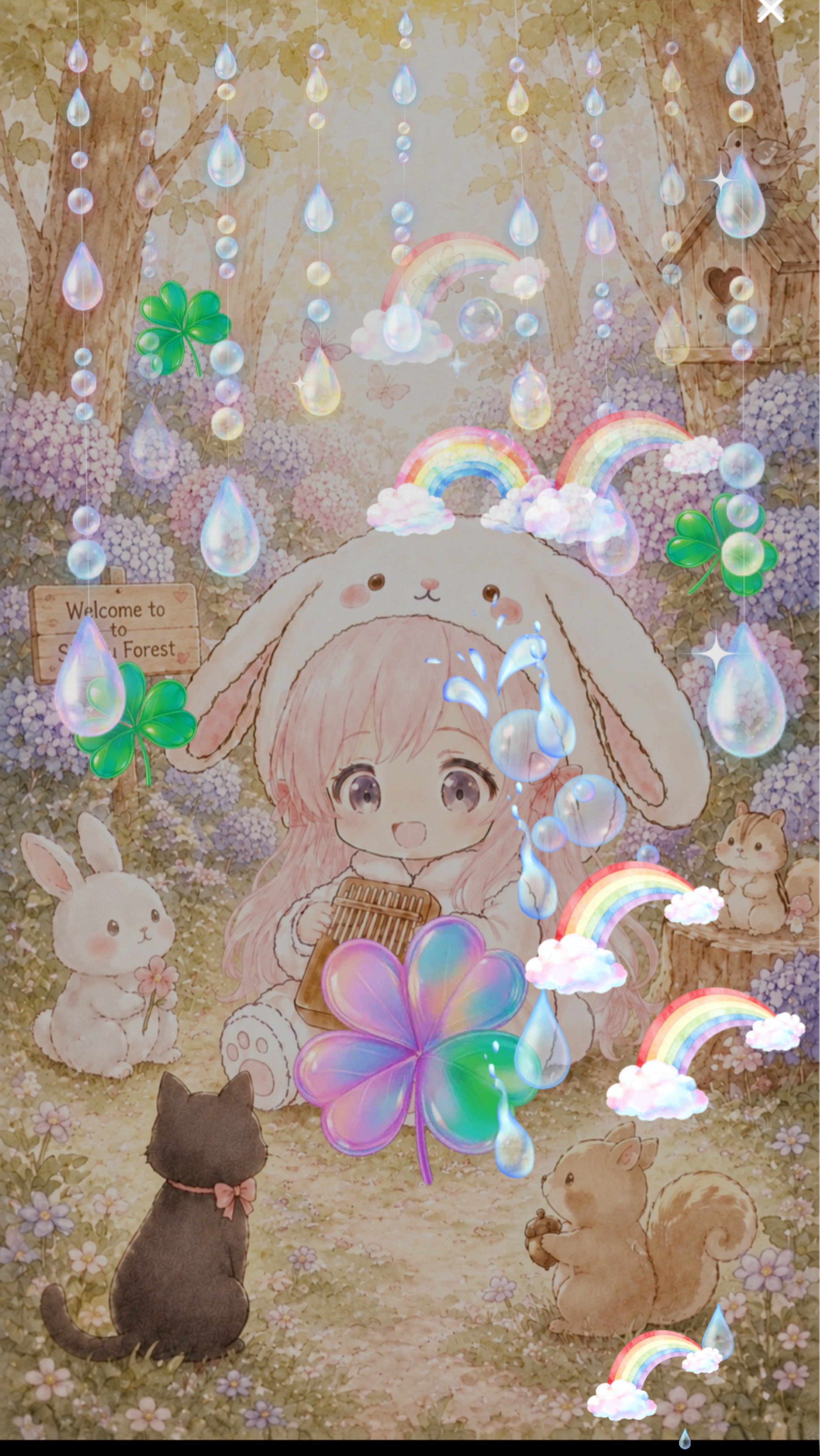 雨とカリンバの朝
