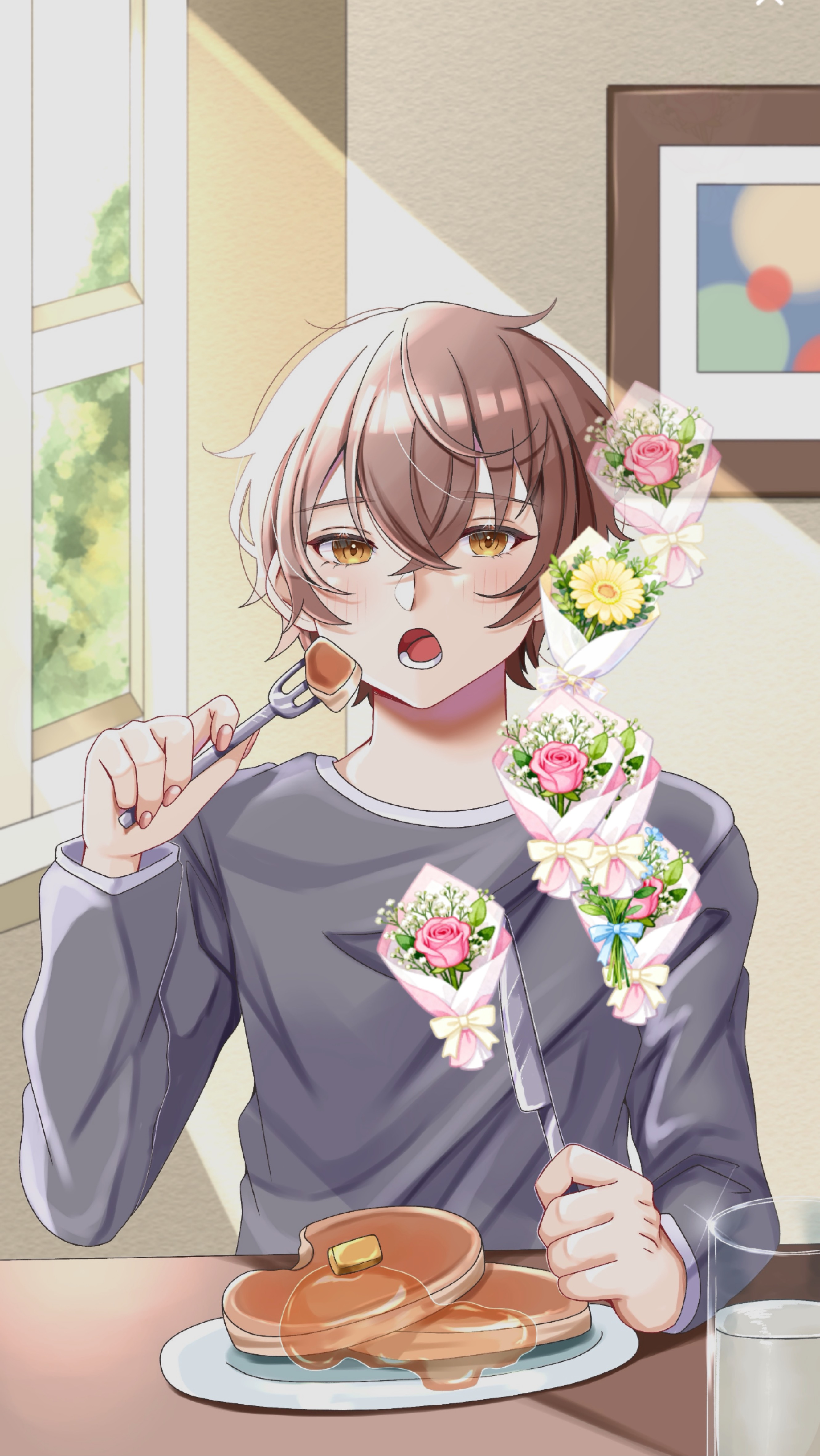 おはよう(´°v°)/んぴｯ洗濯物干す）