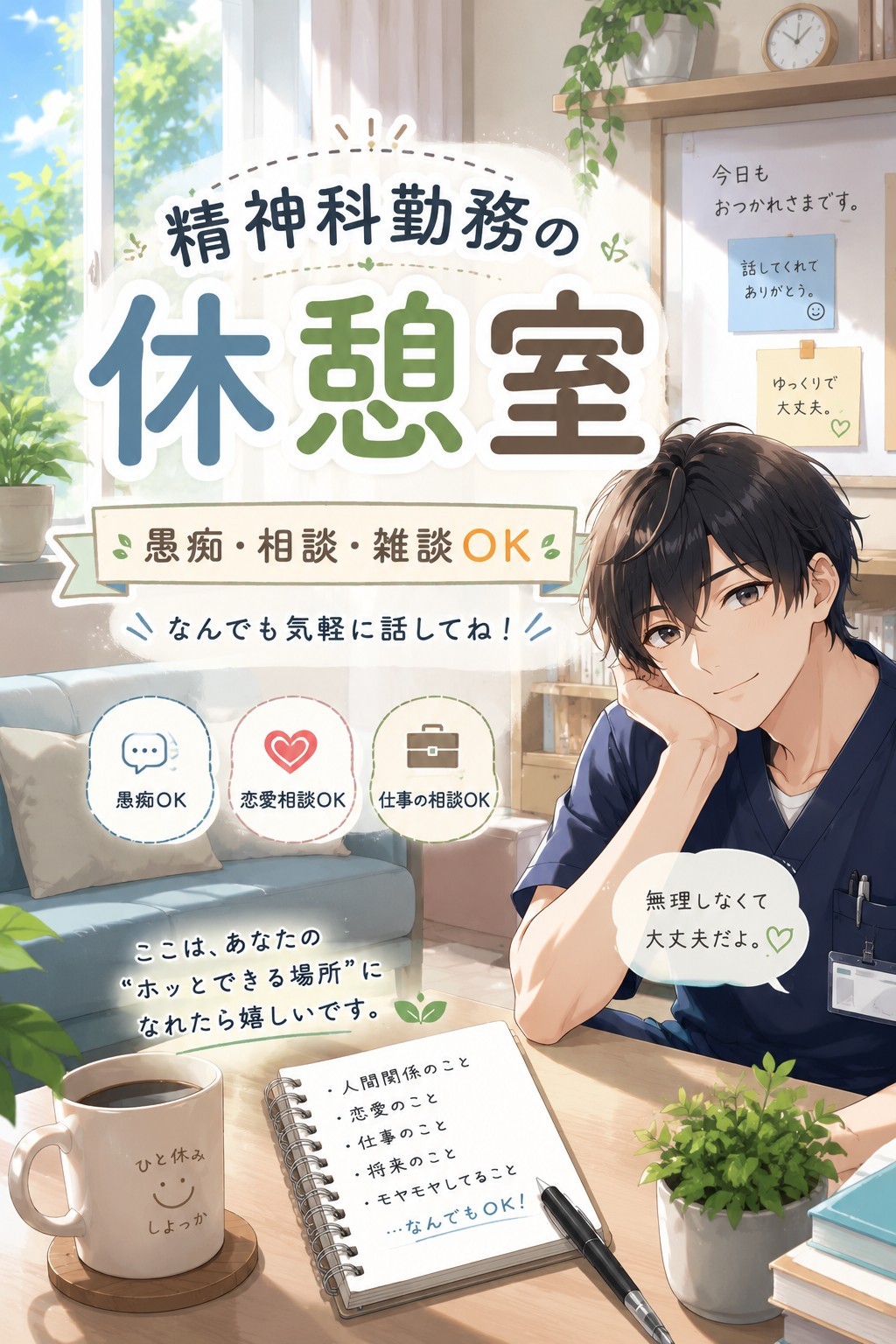 🏥🌙精神科勤務の休憩室