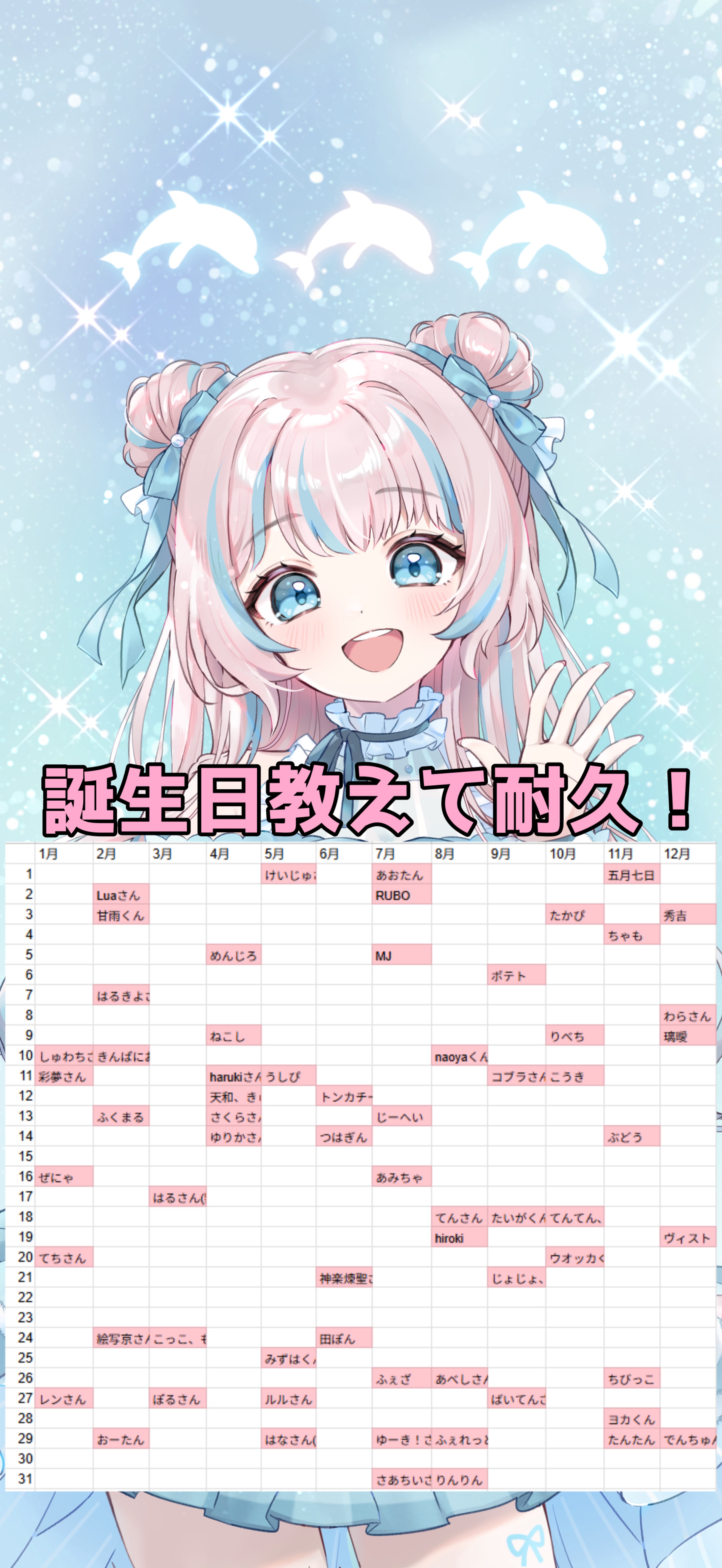 誕生日教えて耐久！🎂