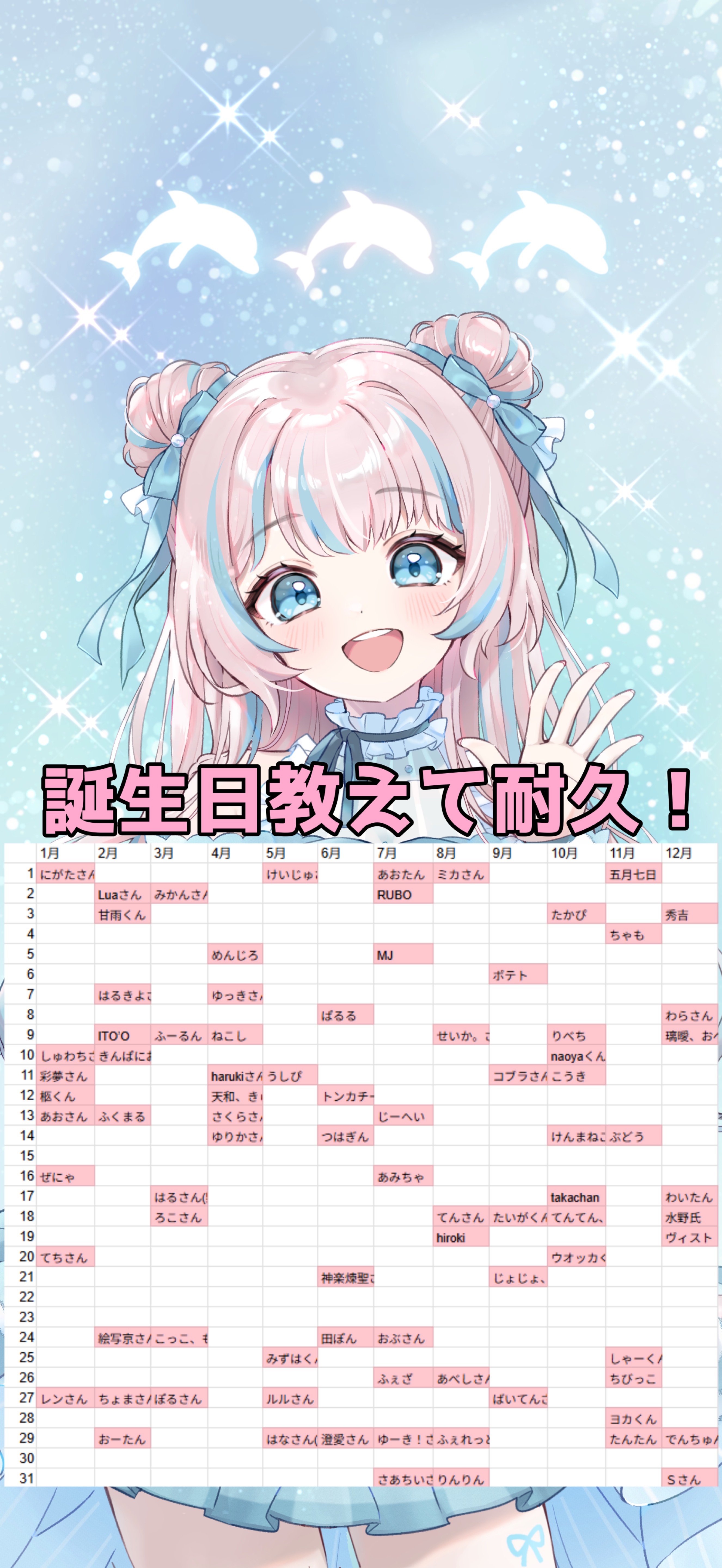 誕生日教えて耐久！🎂
