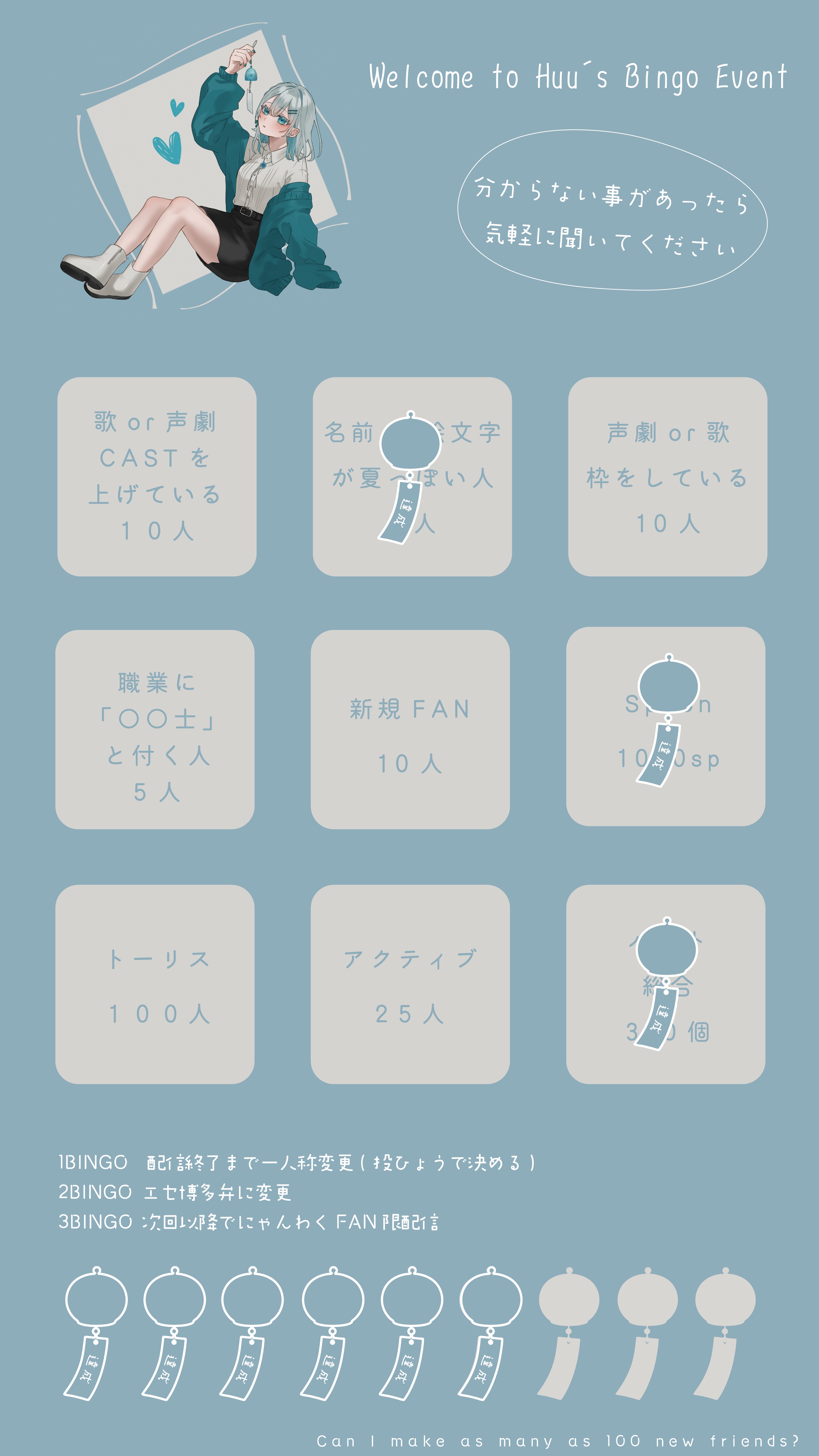 1周年記念〜ビンゴ枠〜