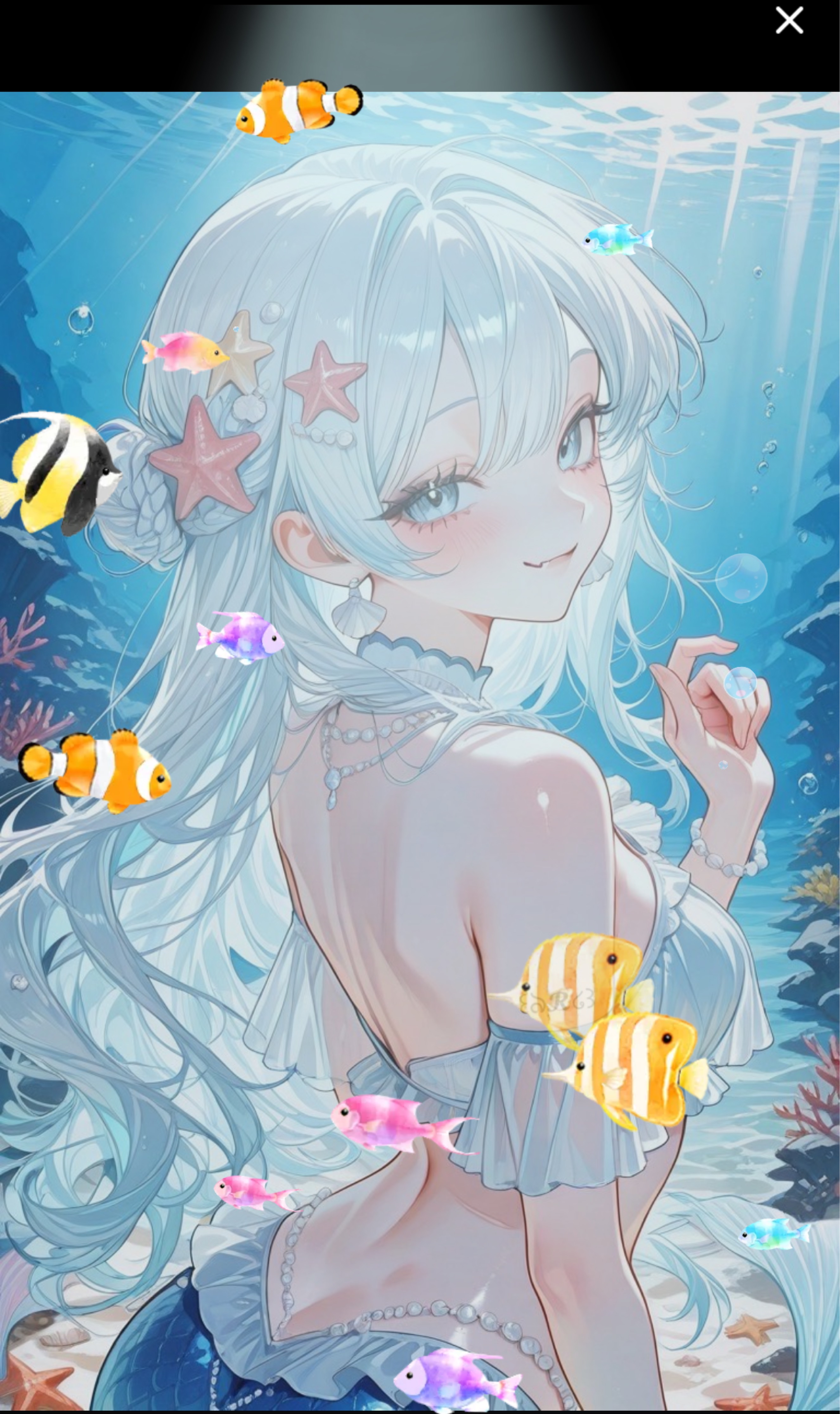 八重歯で刺してあげる🩵新背景🧜‍♀️