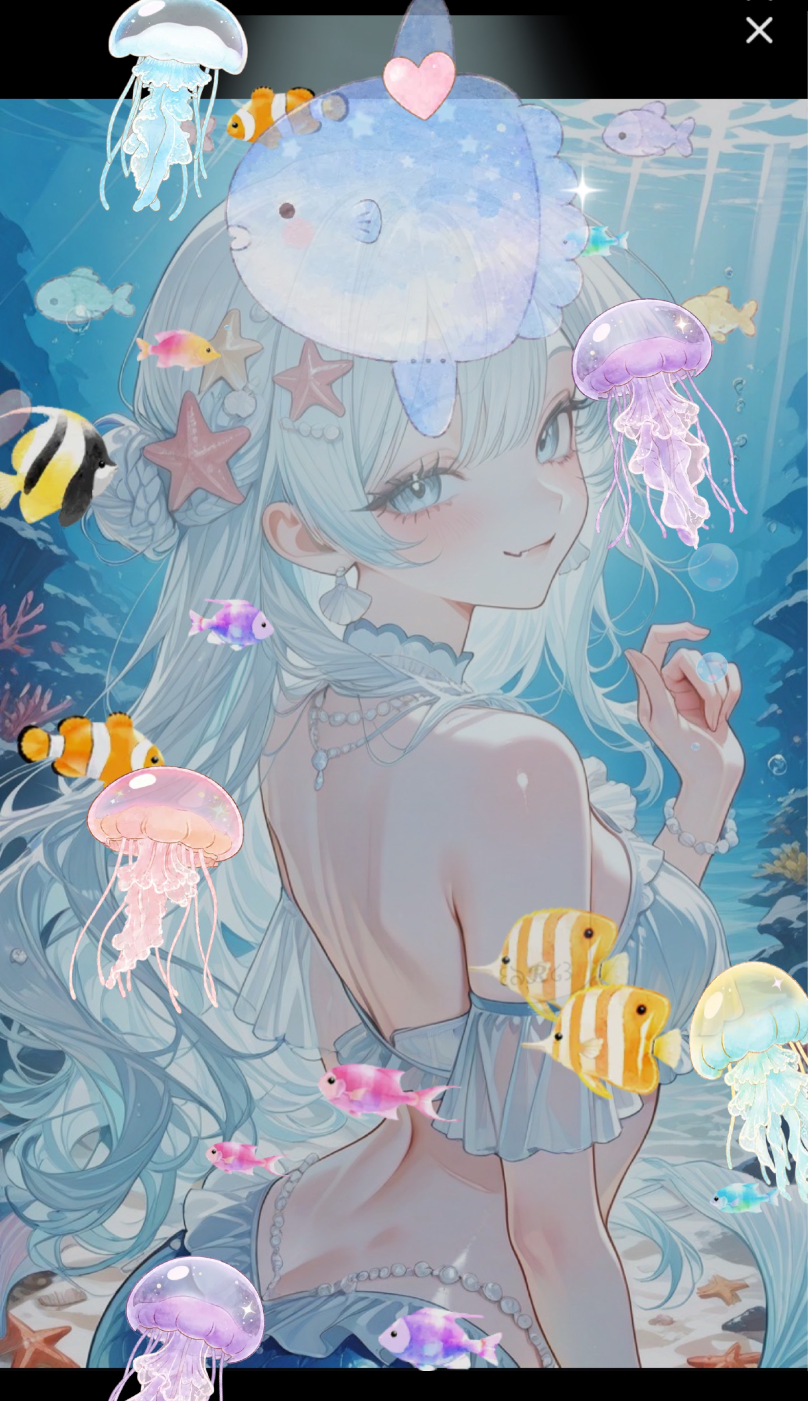 八重歯で刺してあげる🩵新背景🧜‍♀️