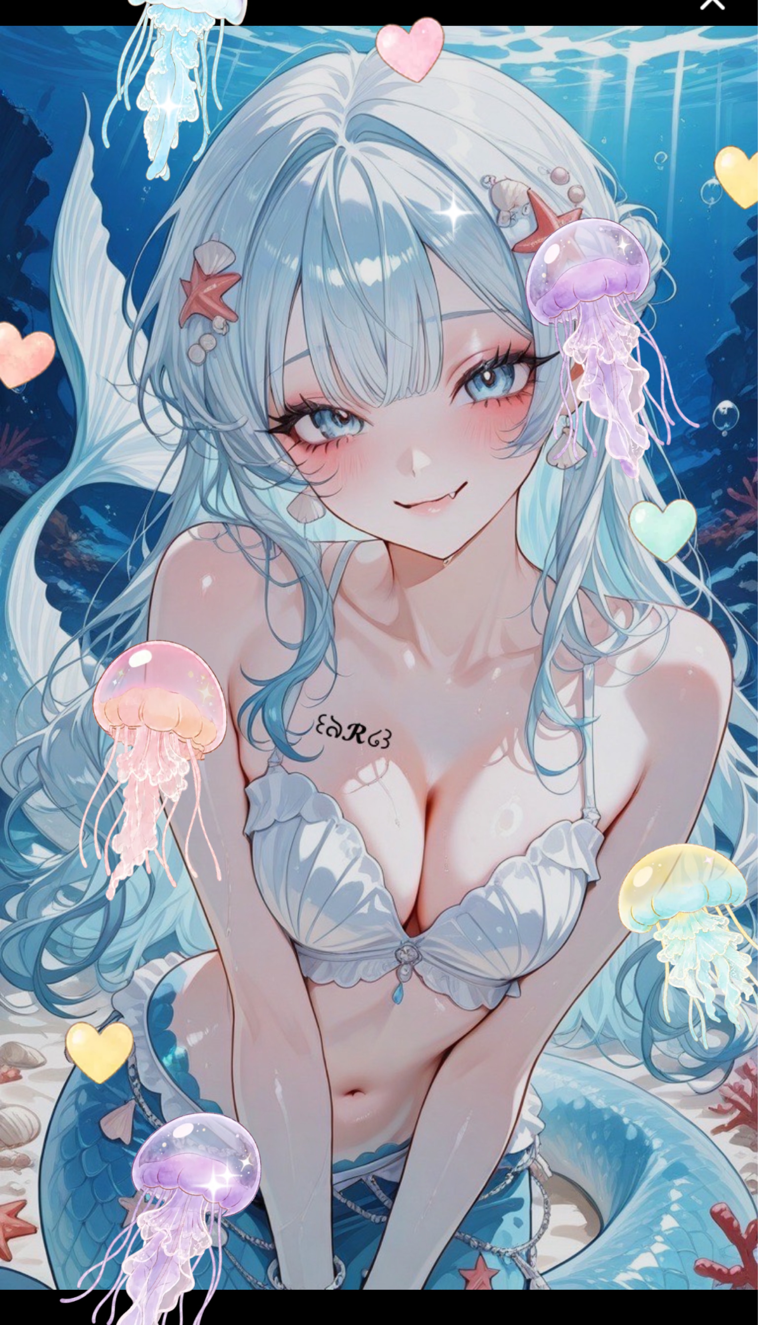八重歯で刺してあげる🩵新背景🧜‍♀️
