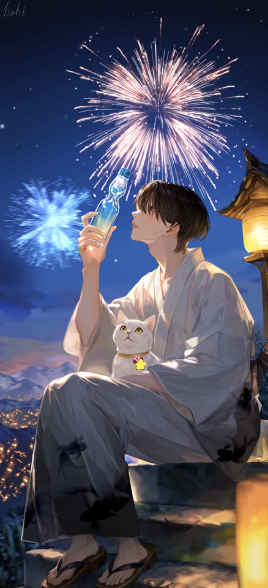 新しい背景の夜.