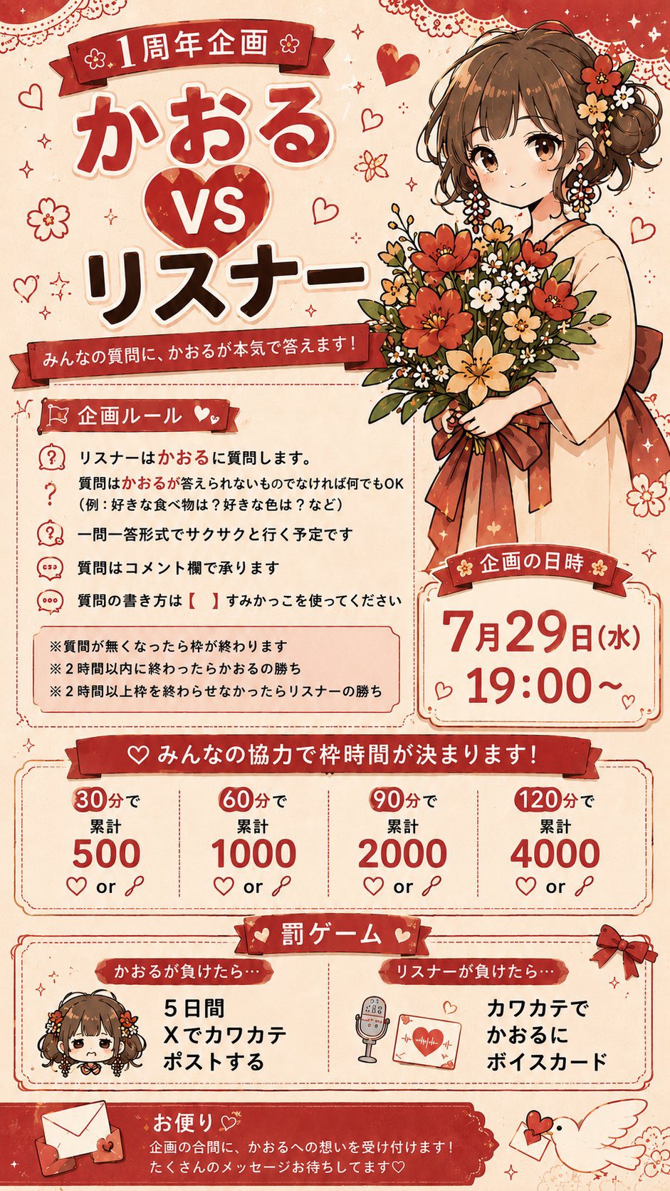 １周年🎉かおるvsリスナー