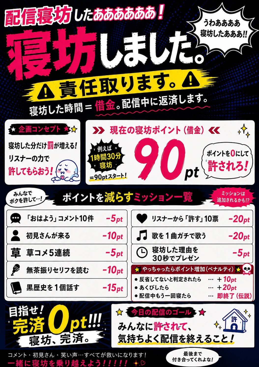 大遅刻大寝坊大謝罪
