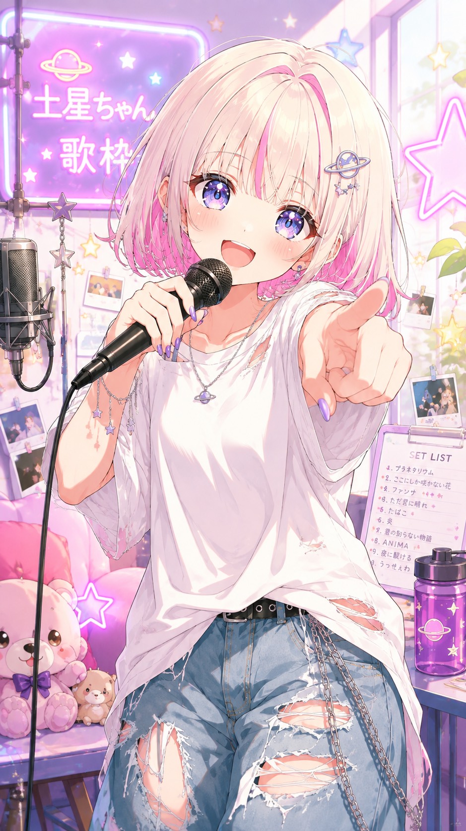 機材歌枠🎤土星の輪っか𓂃 𓈒𓏸◌‬