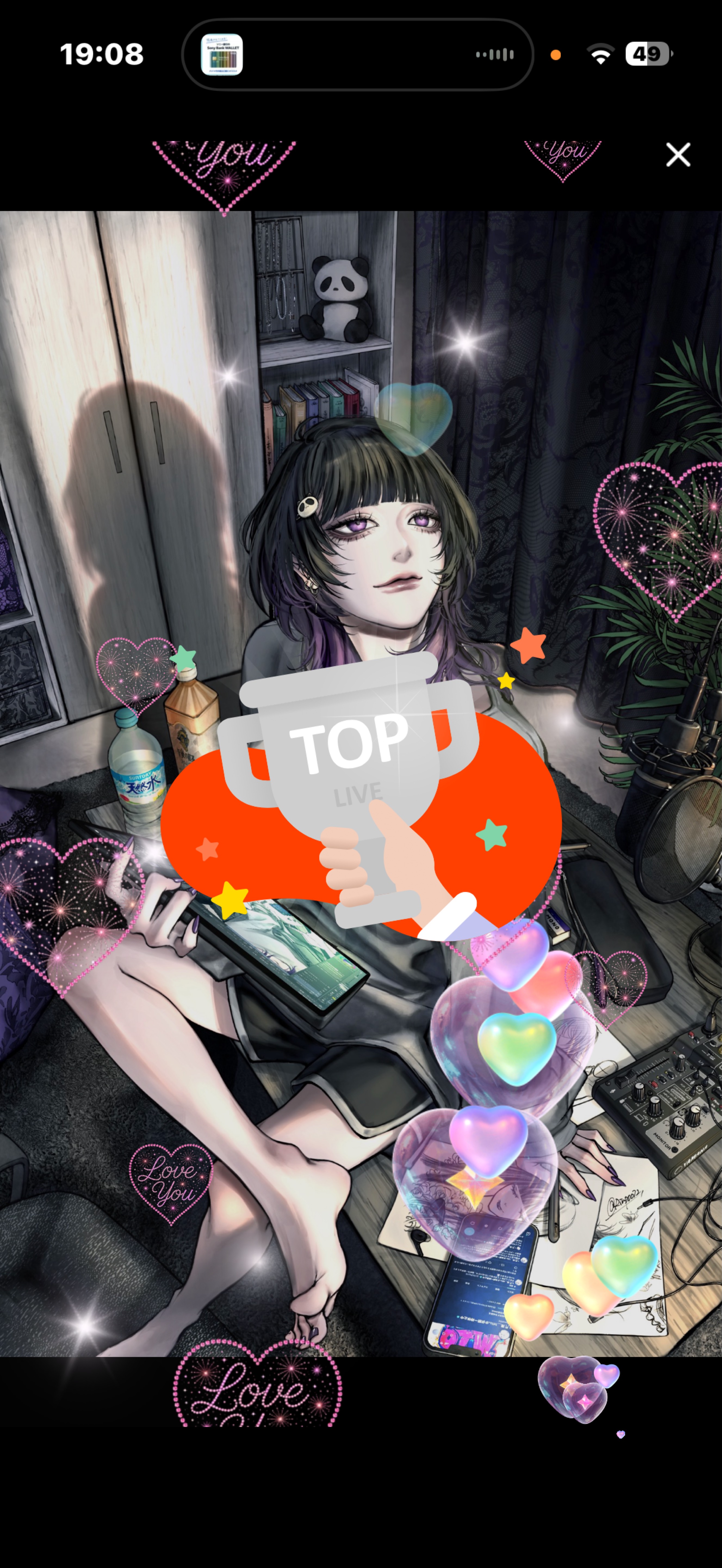 絵描きながら❣️