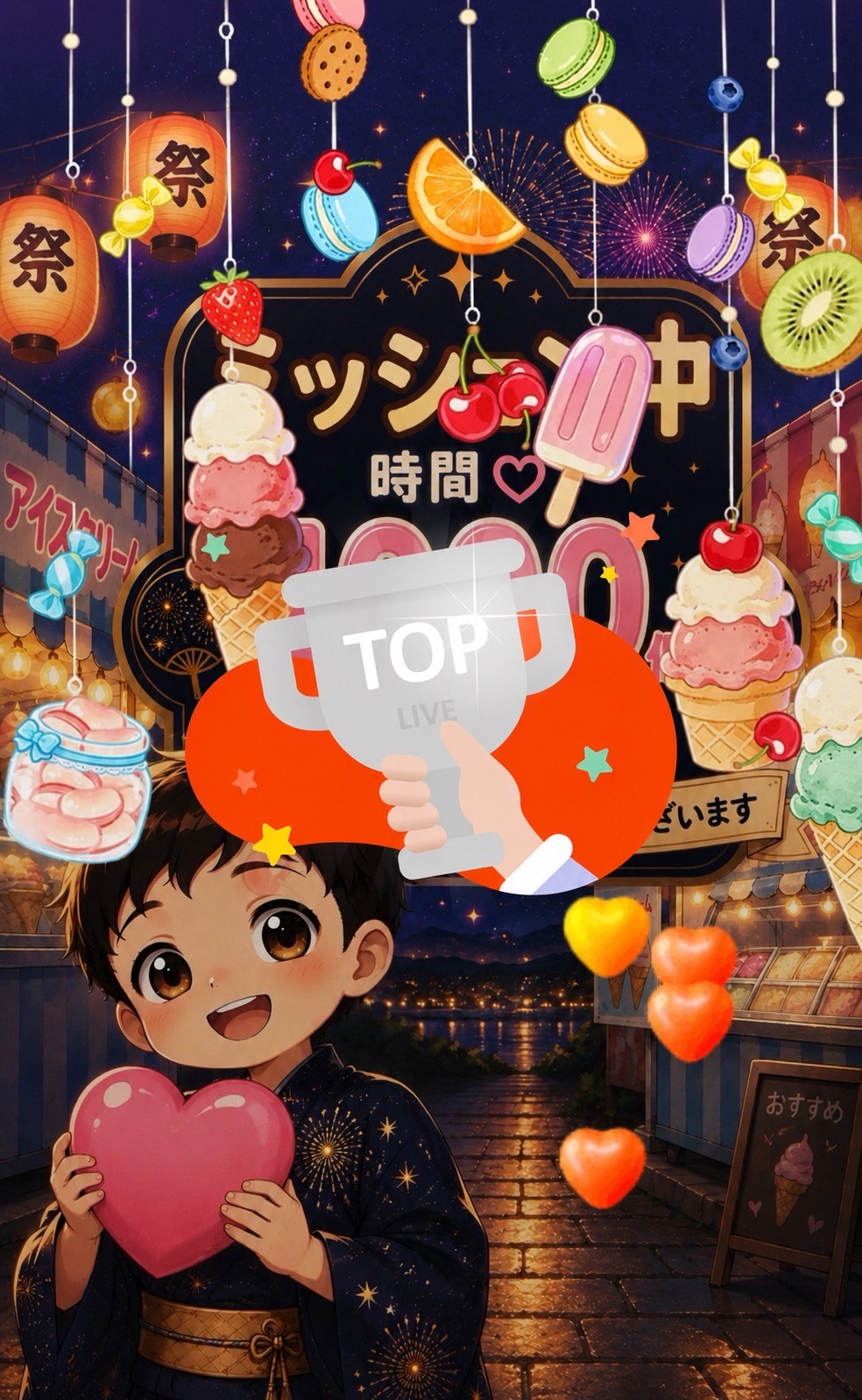 時間♡550/1000個集めてます！
