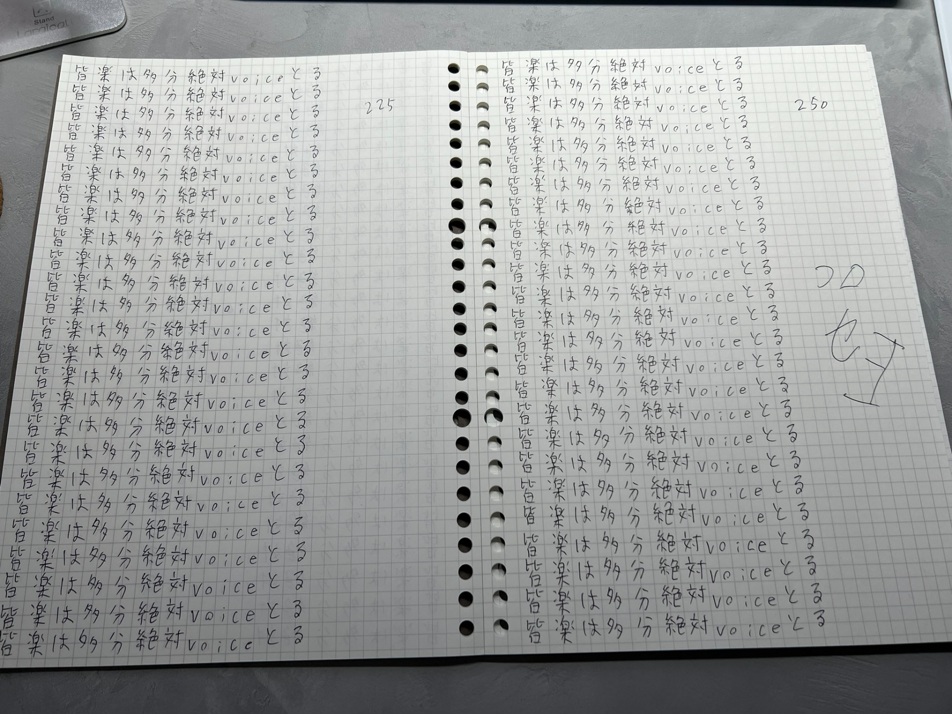 336回書き取るまで終われない枠3