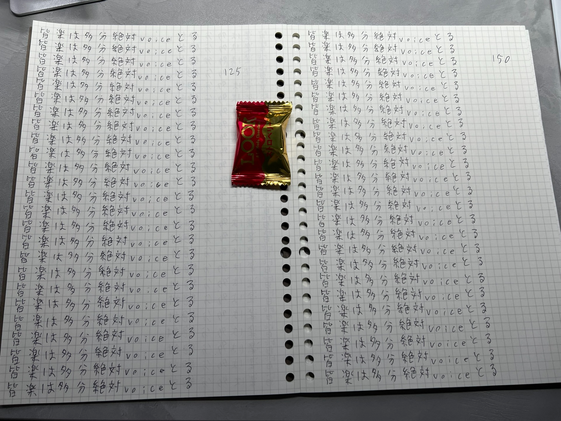 336回書き取るまで終われない枠